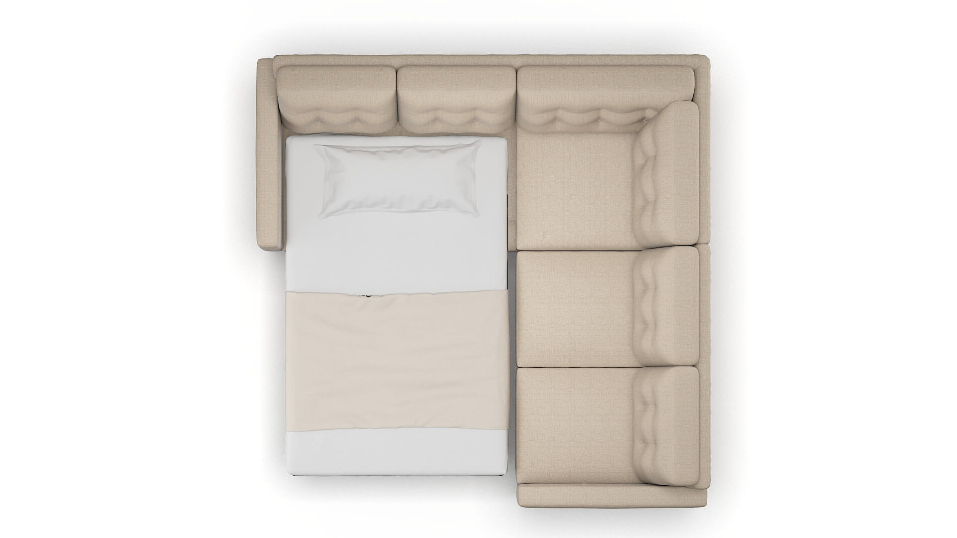 Turin Sosoftness 74 Sectional Sleeper Espresso legs 3