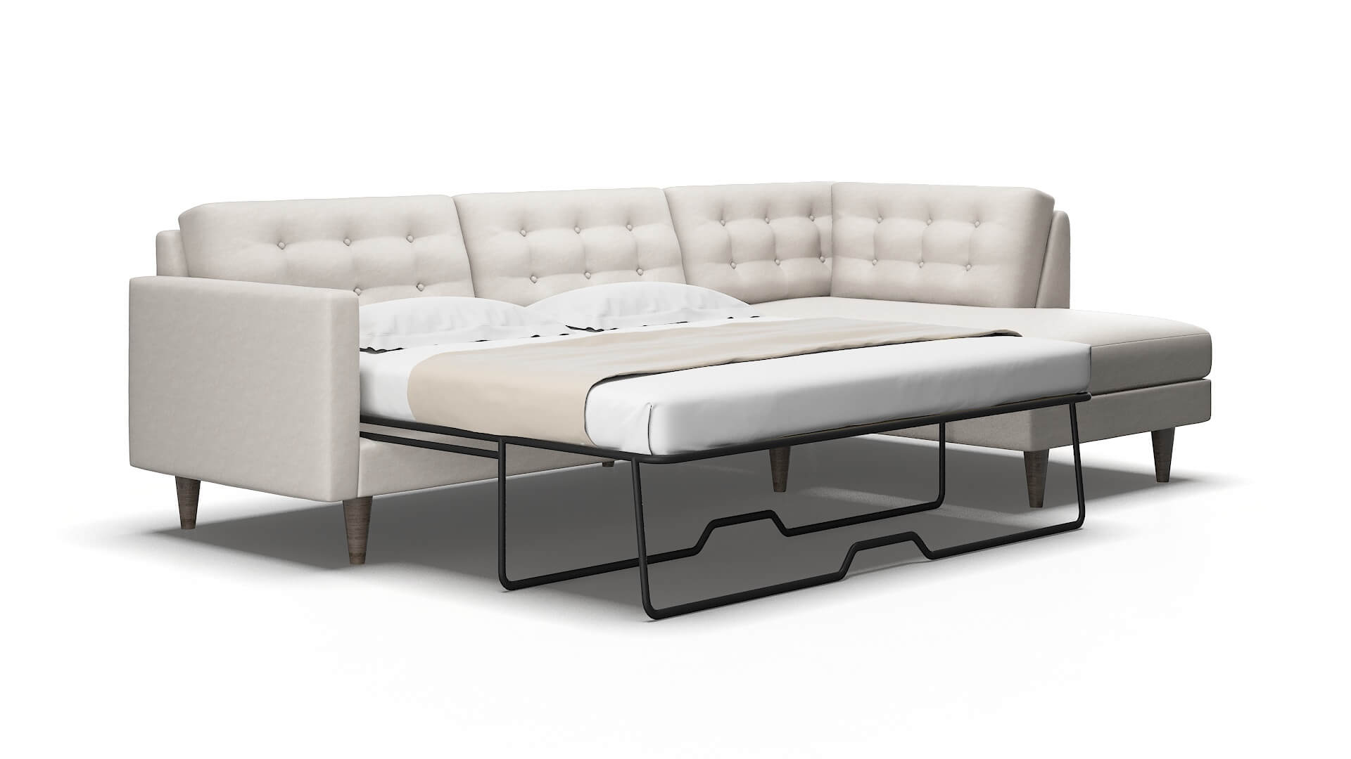 Turin Suave dove Panel sleeper Espresso Legs  2