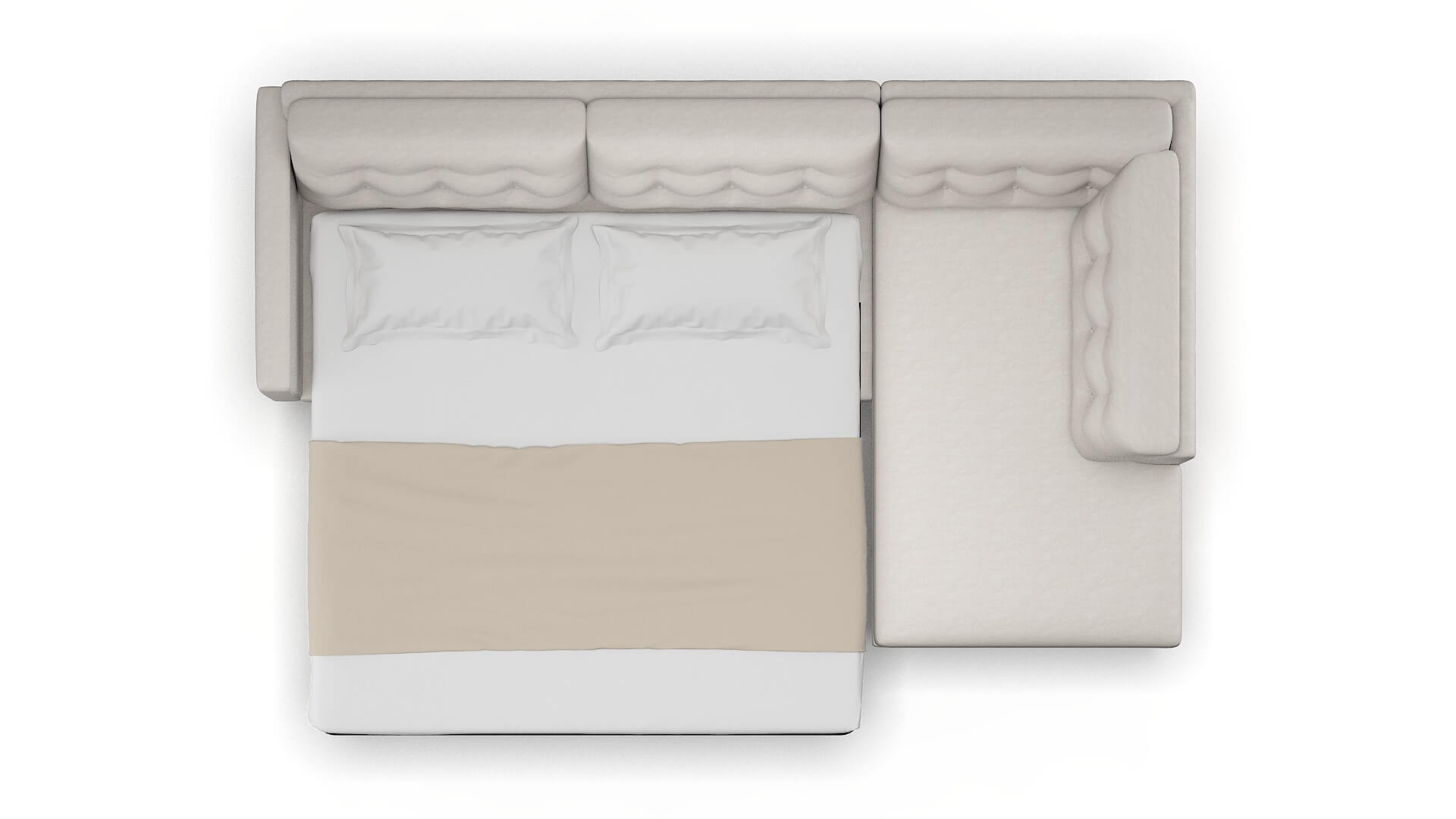 Turin Suave Dove Panel Sleeper Espresso legs 3