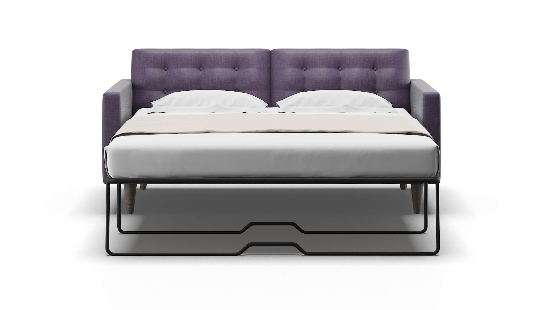 Turin Tess Blackberry Sofa Sleeper Espresso legs 1