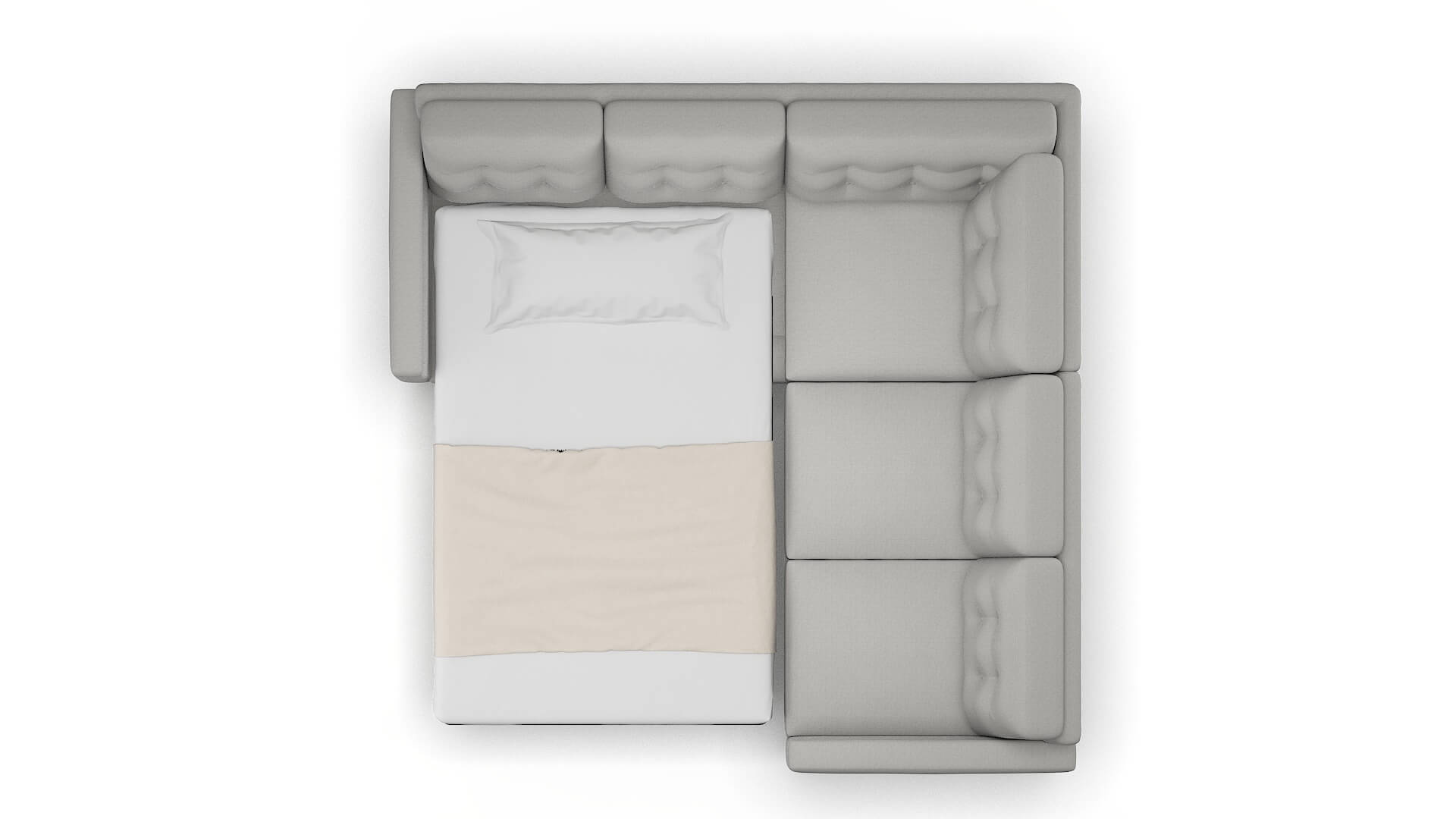 Turin Urban_d Pepper Sectional Sleeper Espresso legs 3