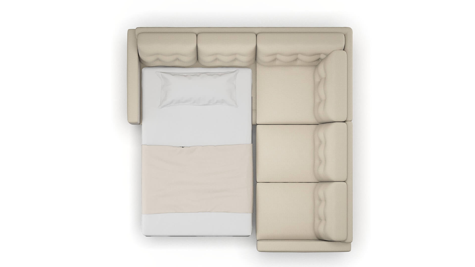 Turin Urban_d Silver Sectional Sleeper Espresso legs 3