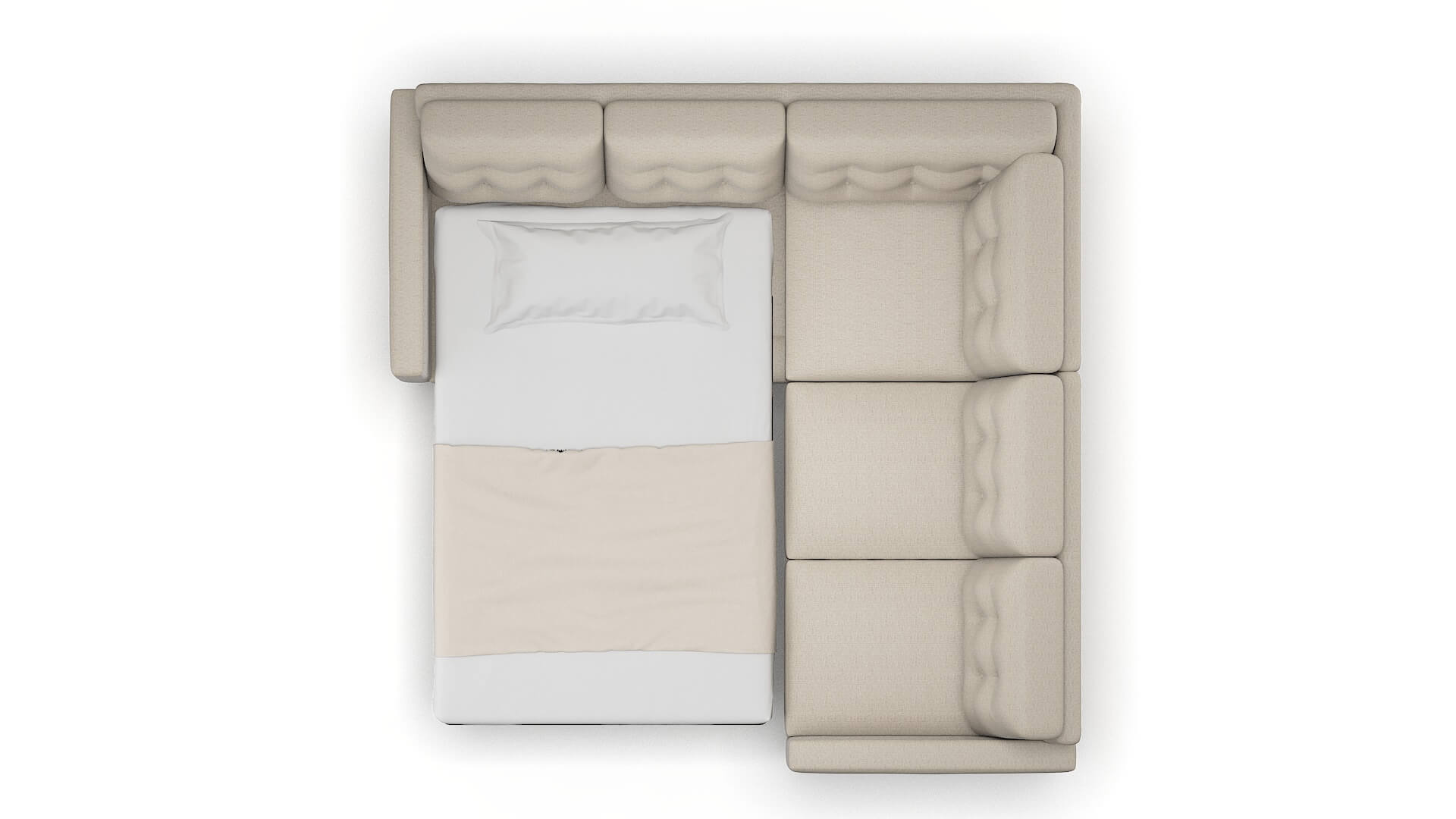 Turin Urban_d Steel Sectional Sleeper Espresso legs 3