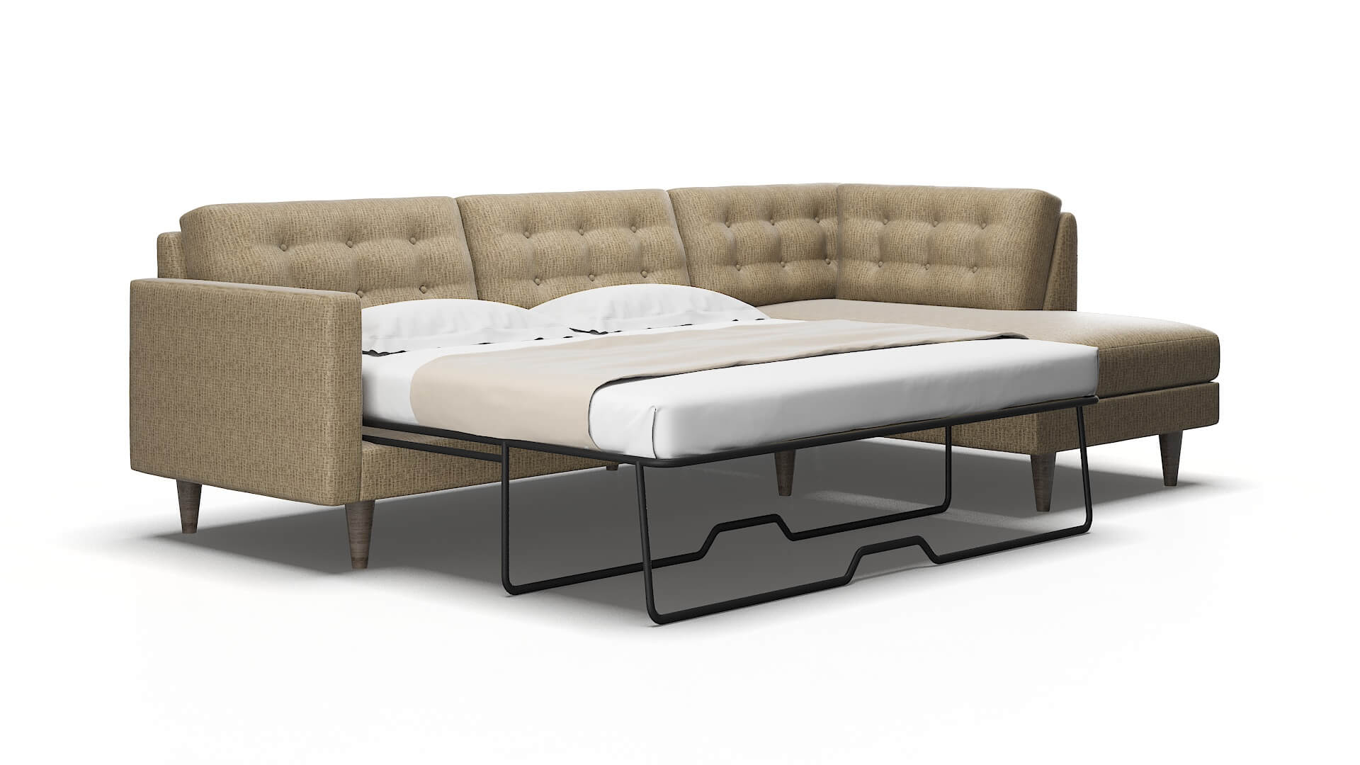 Turin Venus mocha Panel sleeper Espresso Legs  2