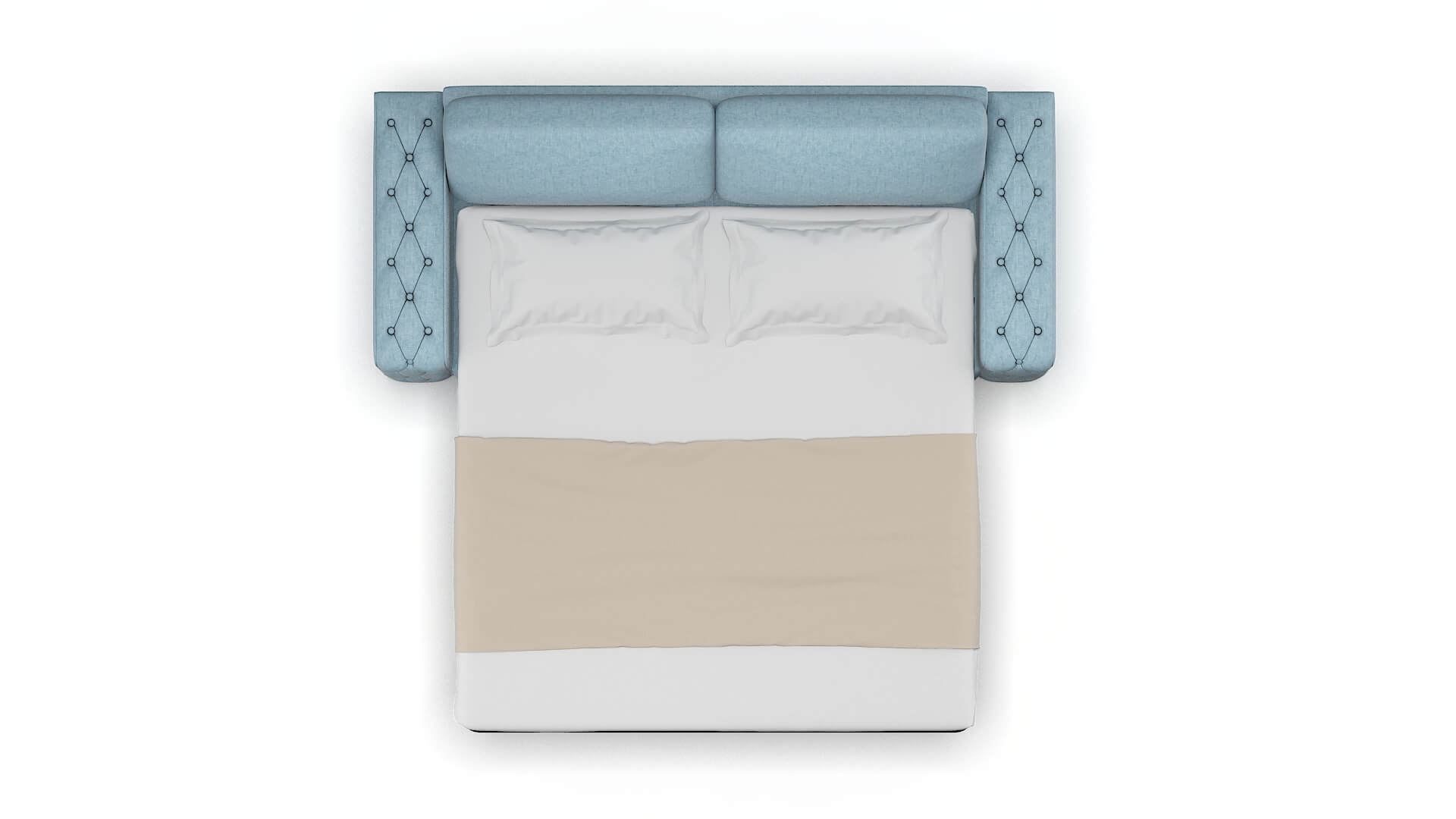 Windsor Atlas Turquoise Sofa Sleeper Espresso legs 3