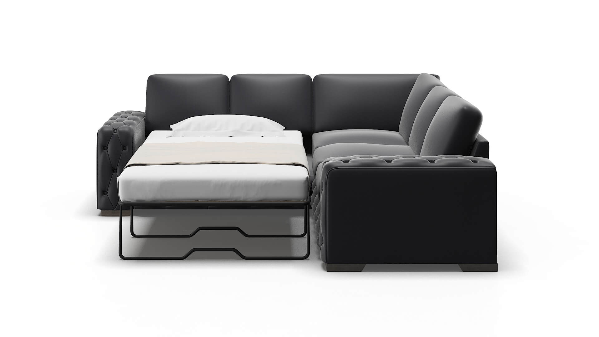 Windsor Atlas_plz Navy Sectional Sleeper Espresso legs 1