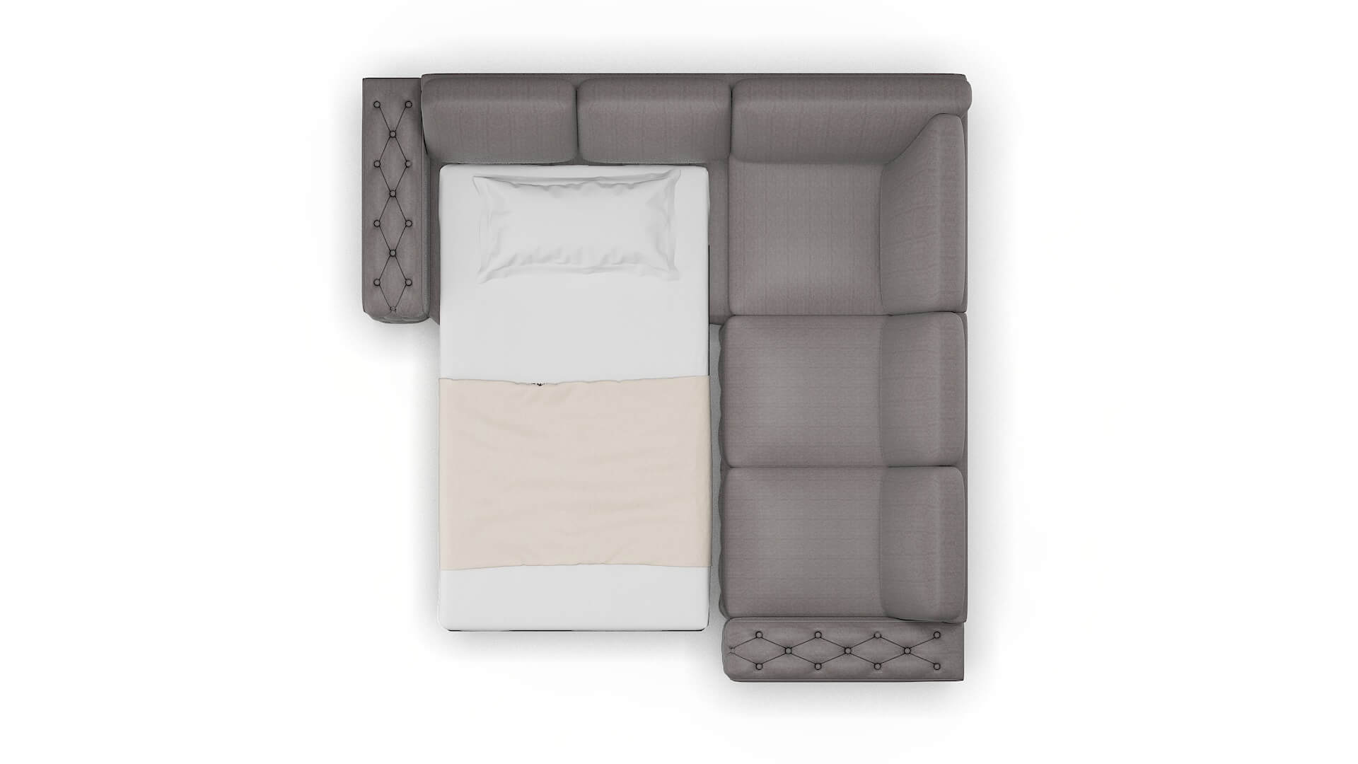 Windsor Atlas_plz Silver Sectional Sleeper Espresso legs 3