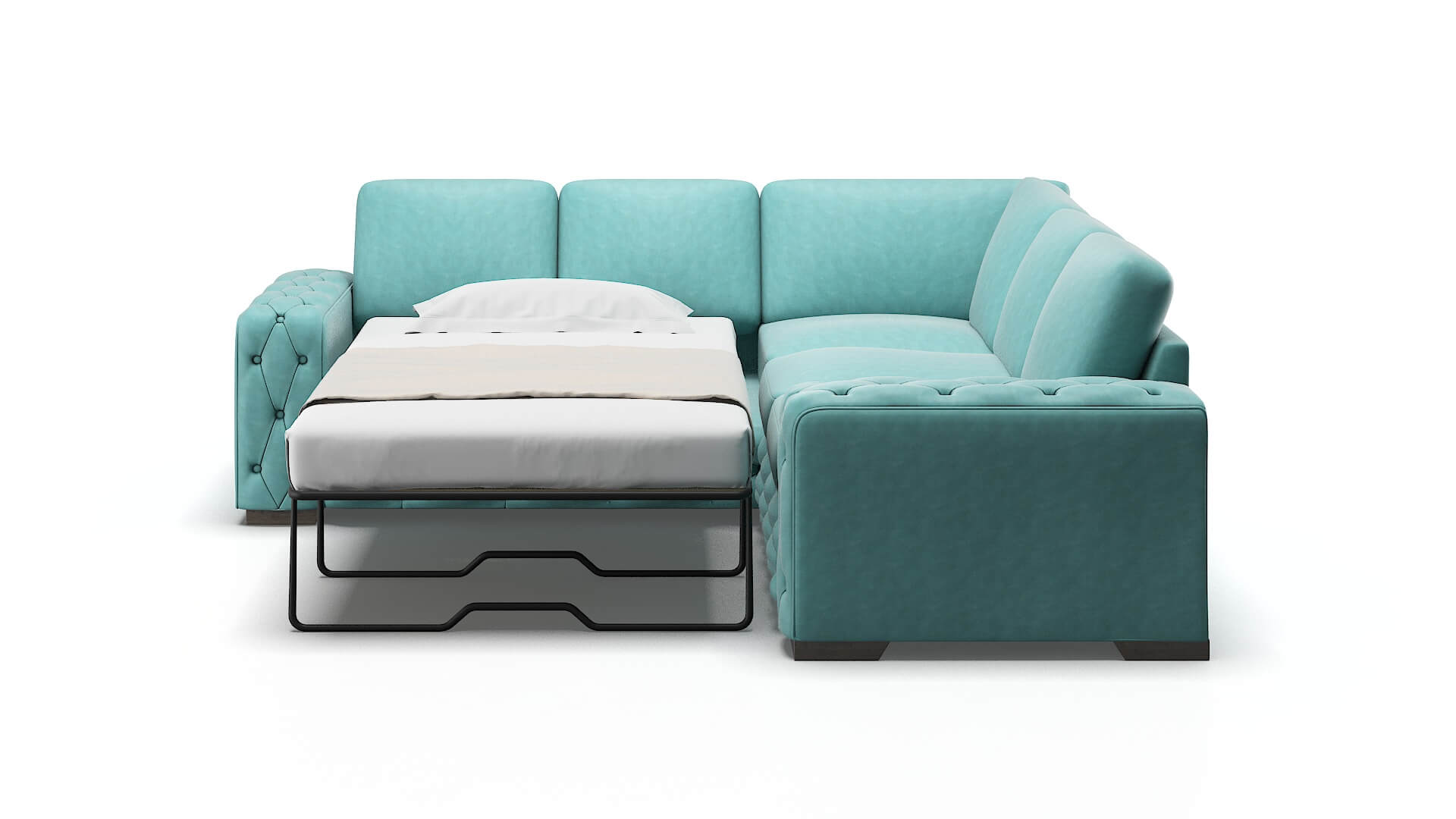 Windsor Avalon_hp Aqua Sectional Sleeper Espresso legs 1