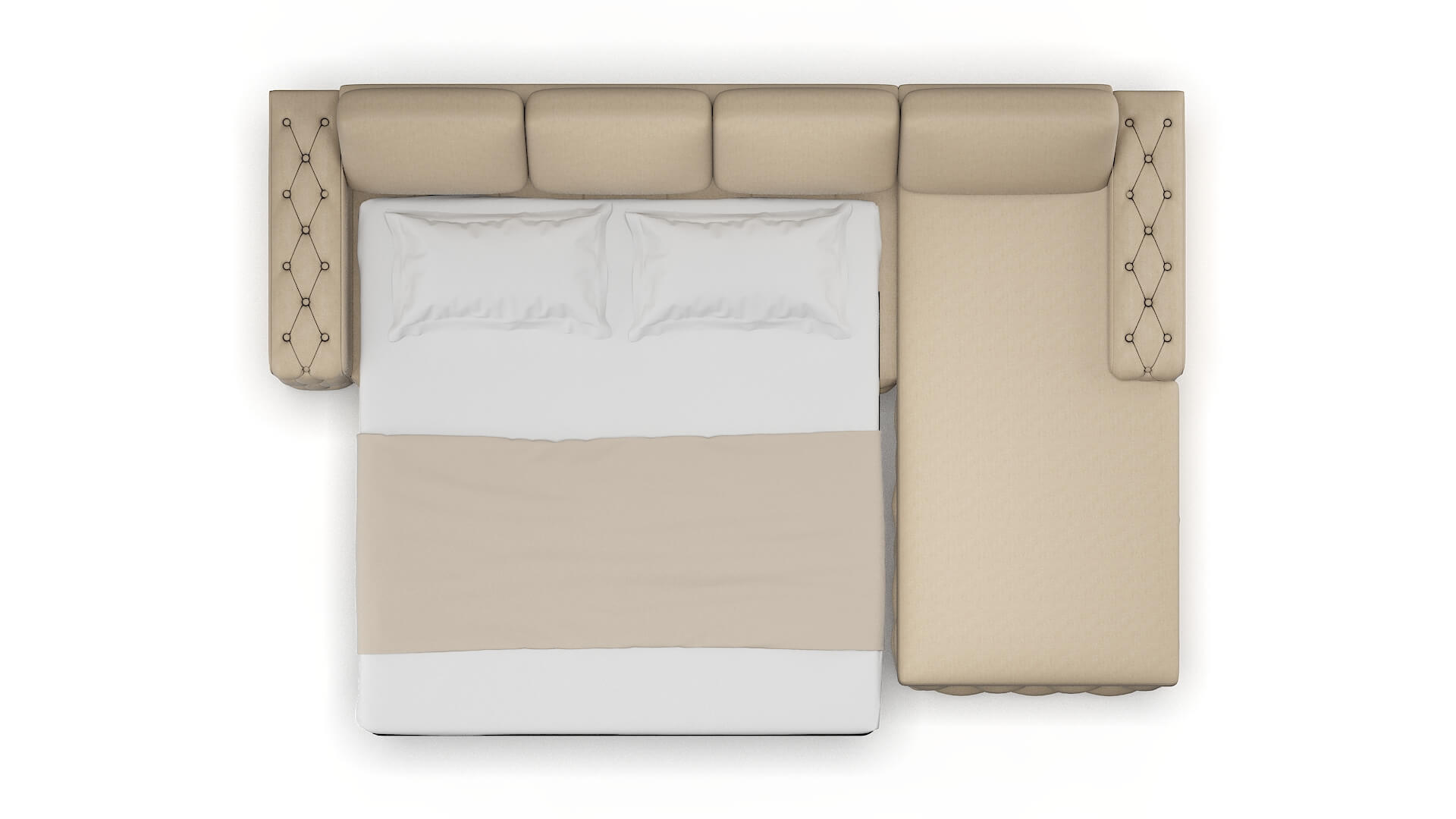 Windsor Avenger Burlap Panel Sleeper Espresso legs 3