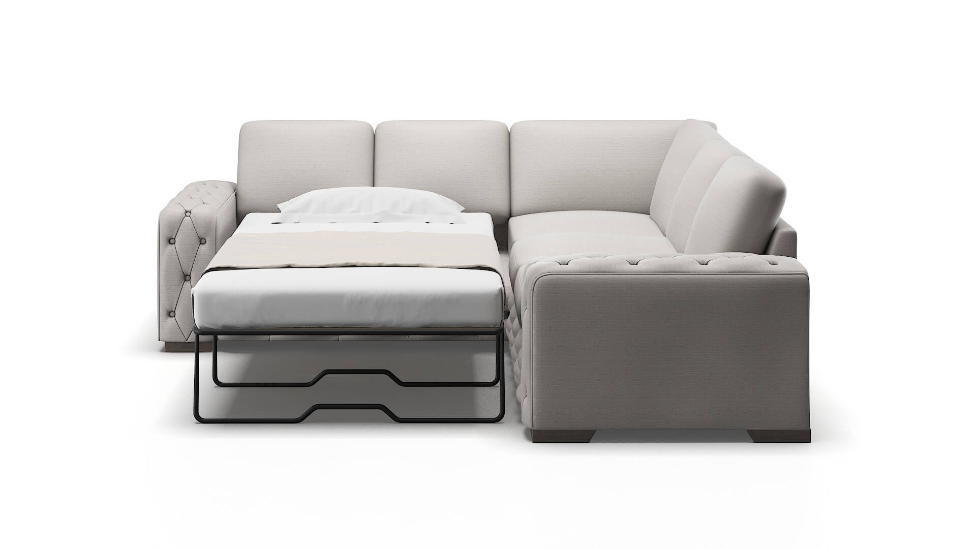 Windsor Avenger Dolphin Sectional Sleeper Espresso legs 1