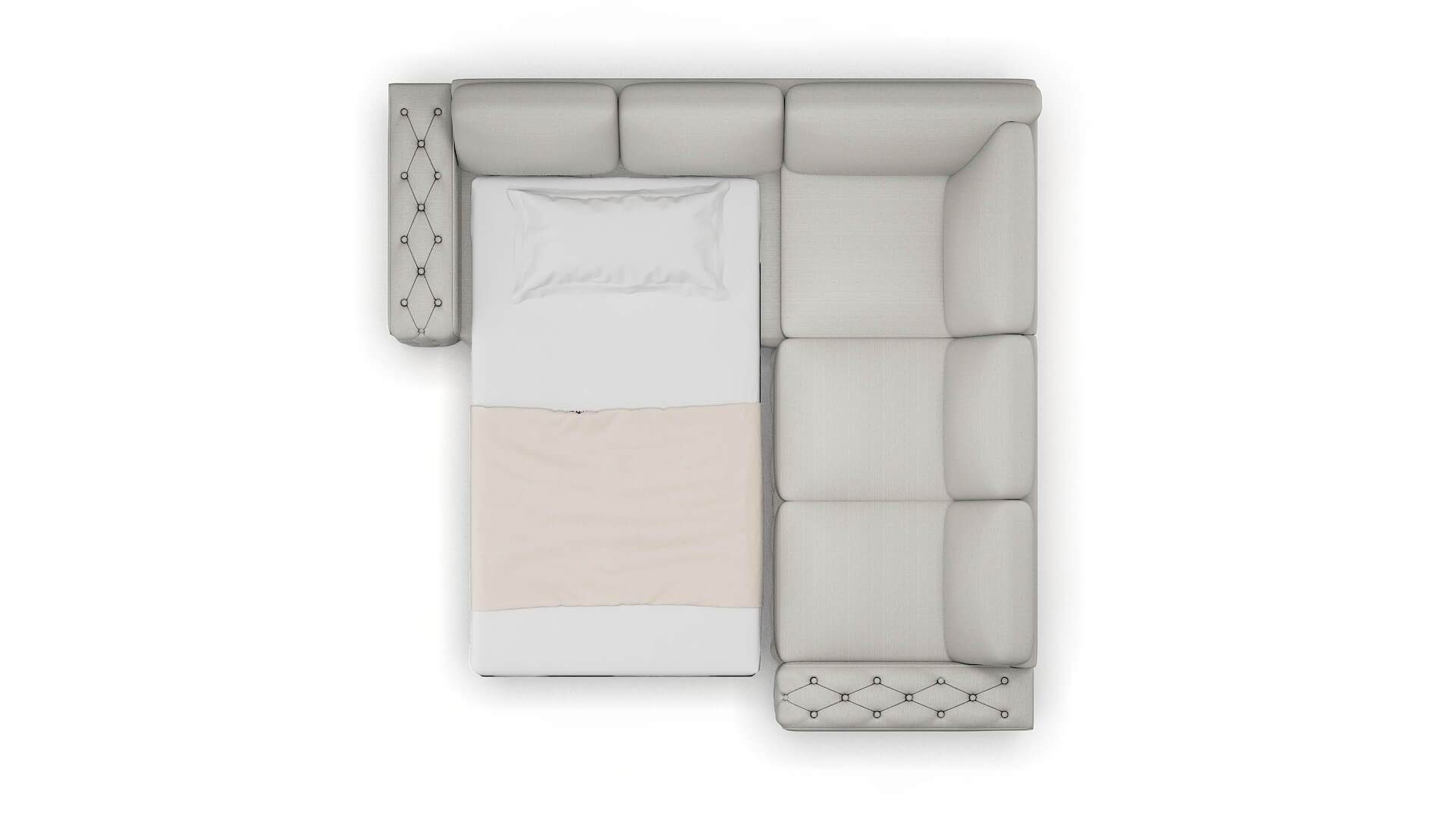 Windsor Avenger Dolphin Sectional Sleeper Espresso legs 3