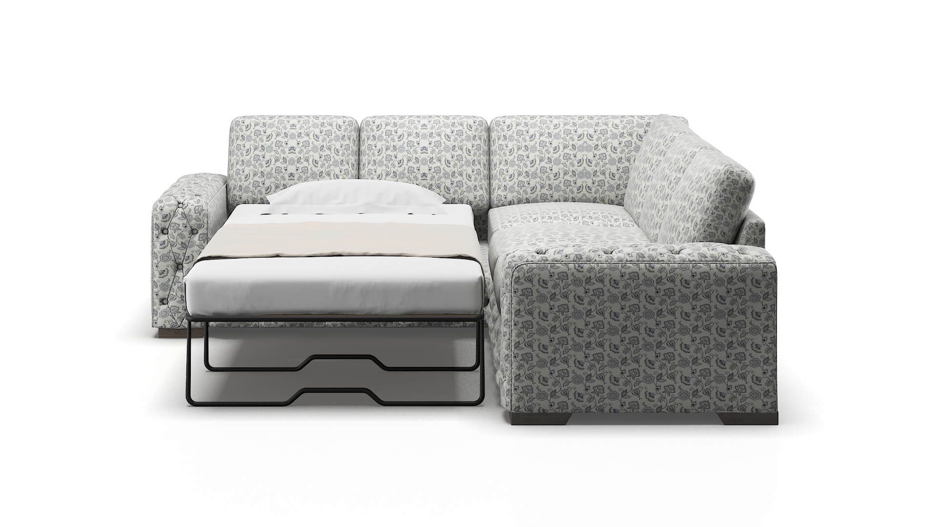 Windsor Avignon Sky Sectional Sleeper Espresso legs 1