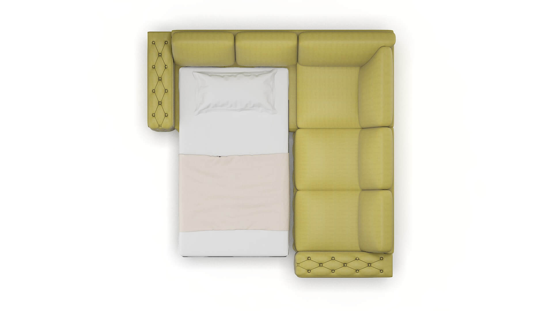 Windsor Bella Apple Sectional Sleeper Espresso legs 3