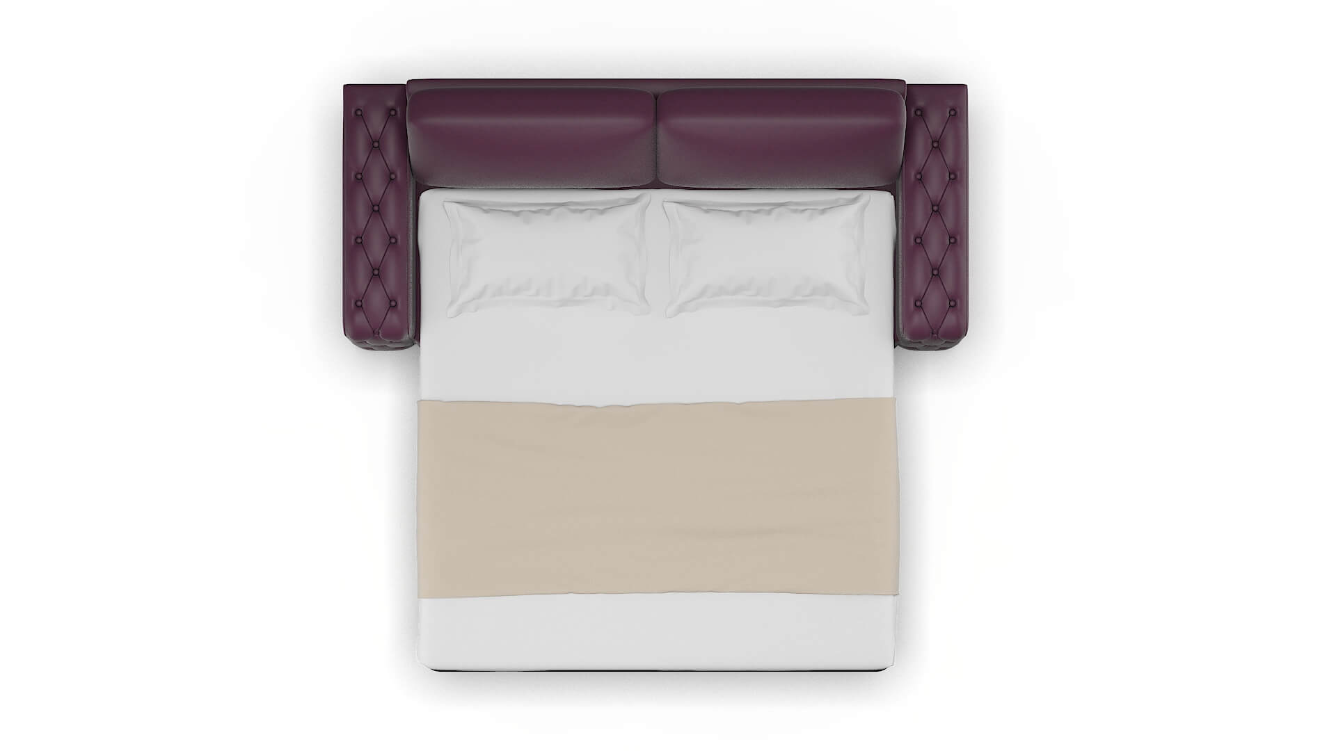 Windsor Bella Aubergine Sofa Sleeper Espresso legs 3