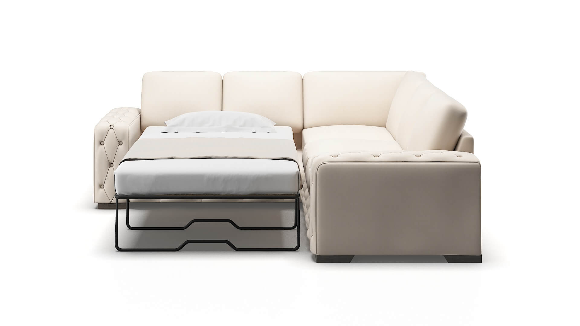 Windsor Bella Buckwheat Sectional Sleeper Espresso legs 1