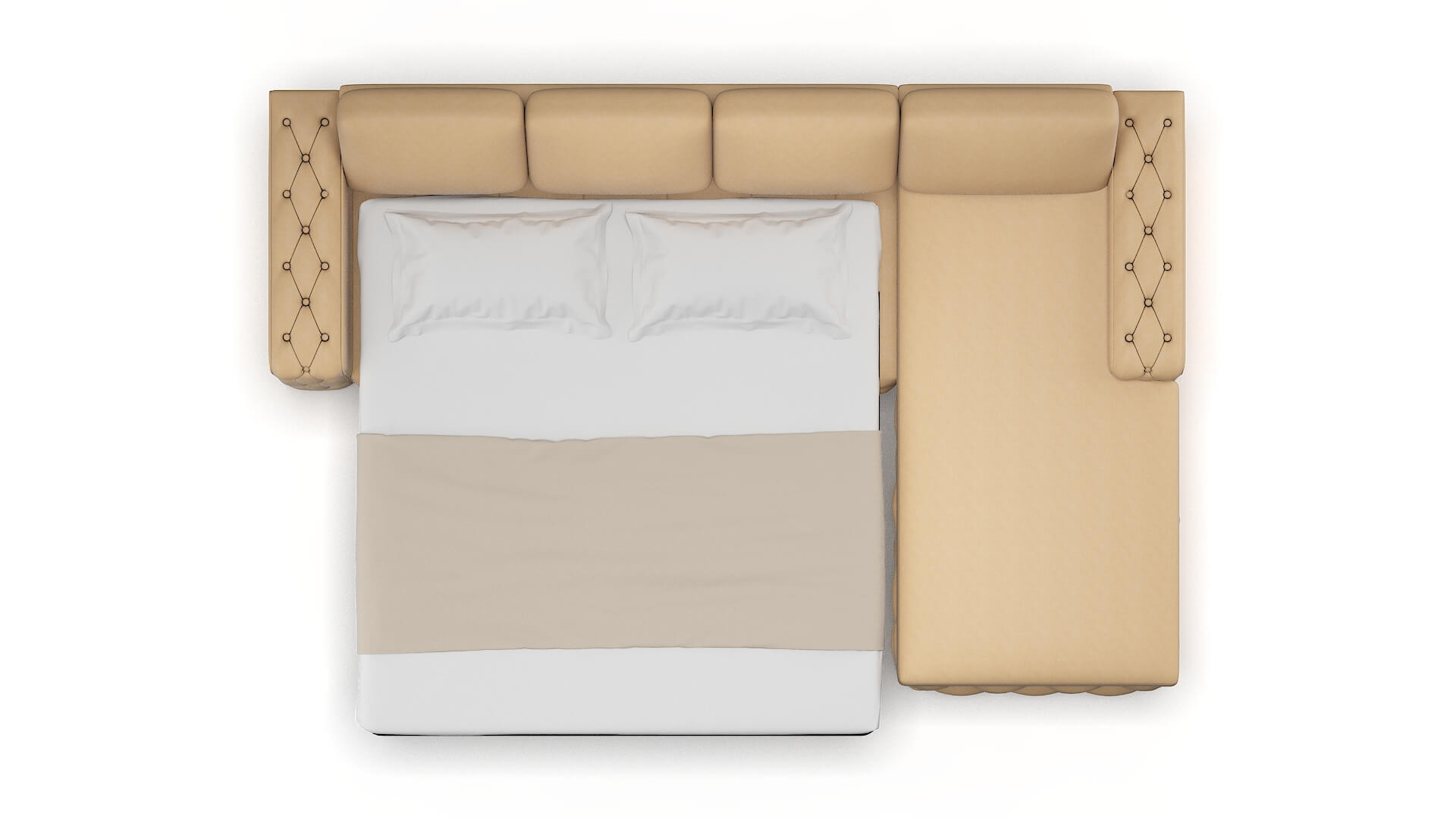 Windsor Bella Coffee Panel Sleeper Espresso legs 3