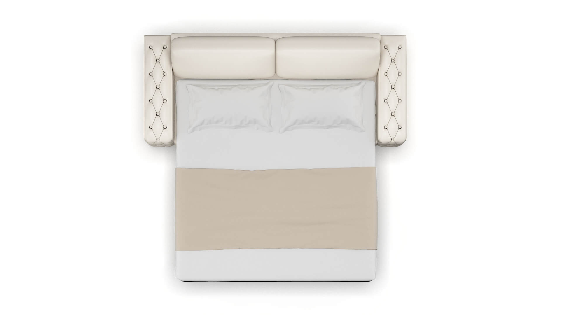 Windsor Blanche Milky Sofa Sleeper Espresso legs 3