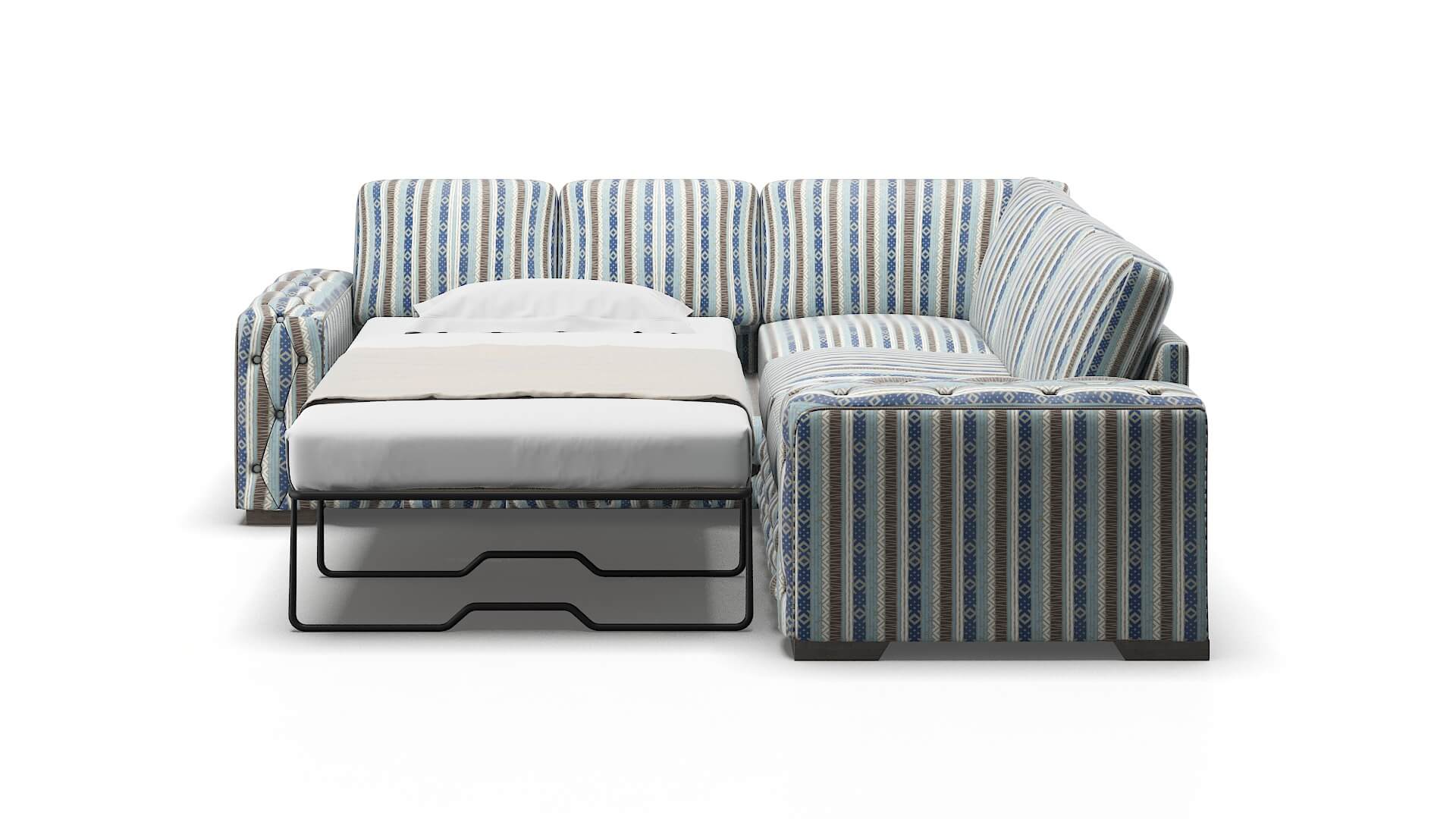 Windsor Bodhi Indigo Sectional Sleeper Espresso legs 1