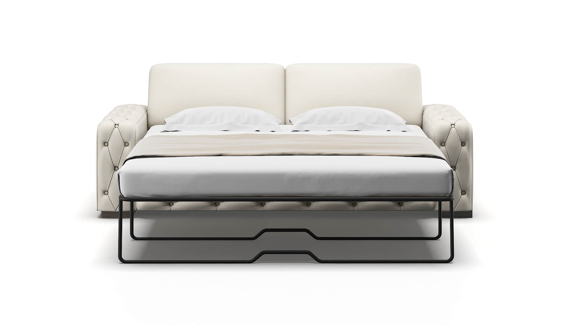 Windsor Bungalow Ivory Sofa Sleeper Espresso legs 1