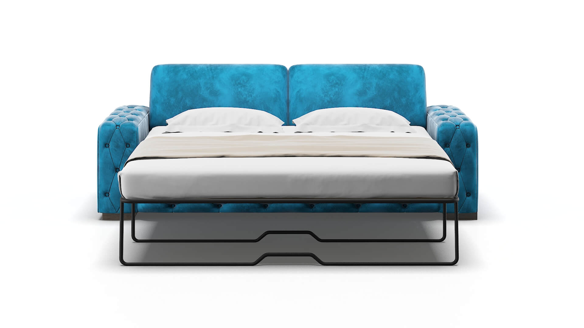 Windsor Buzz Teal Sofa Sleeper Espresso legs 1