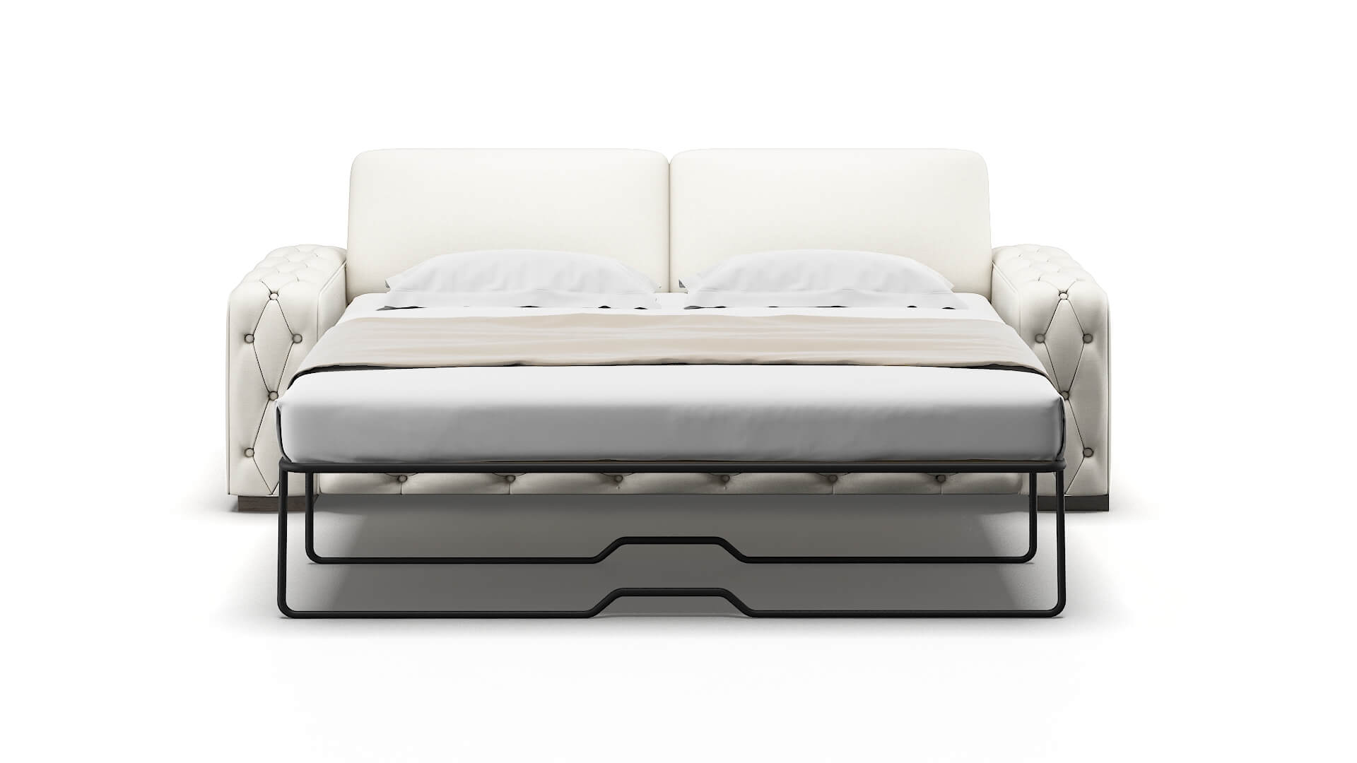 Windsor Catalina Ivory Sofa Sleeper Espresso legs 1