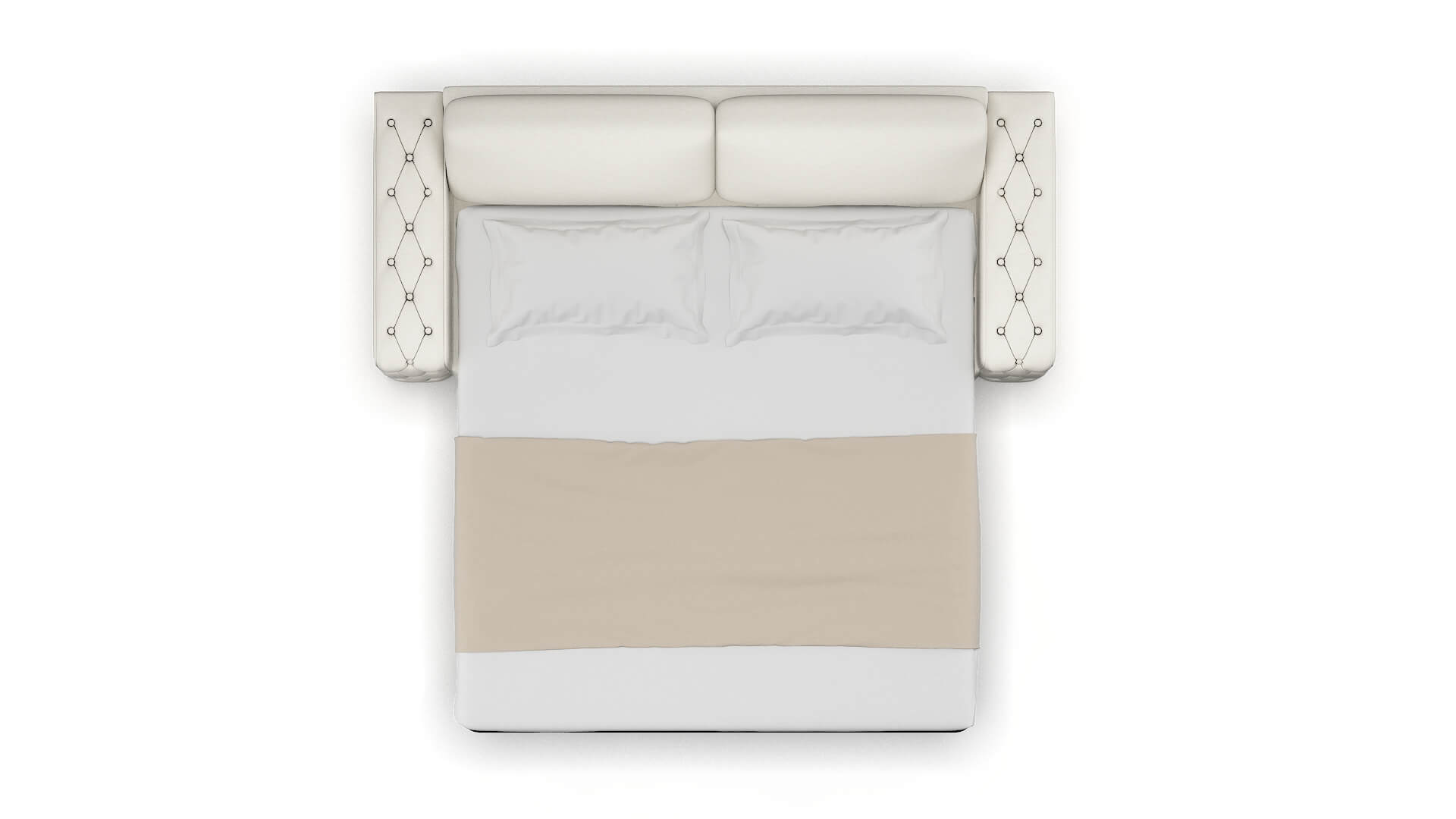 Windsor Catalina Ivory Sofa Sleeper Espresso legs 3