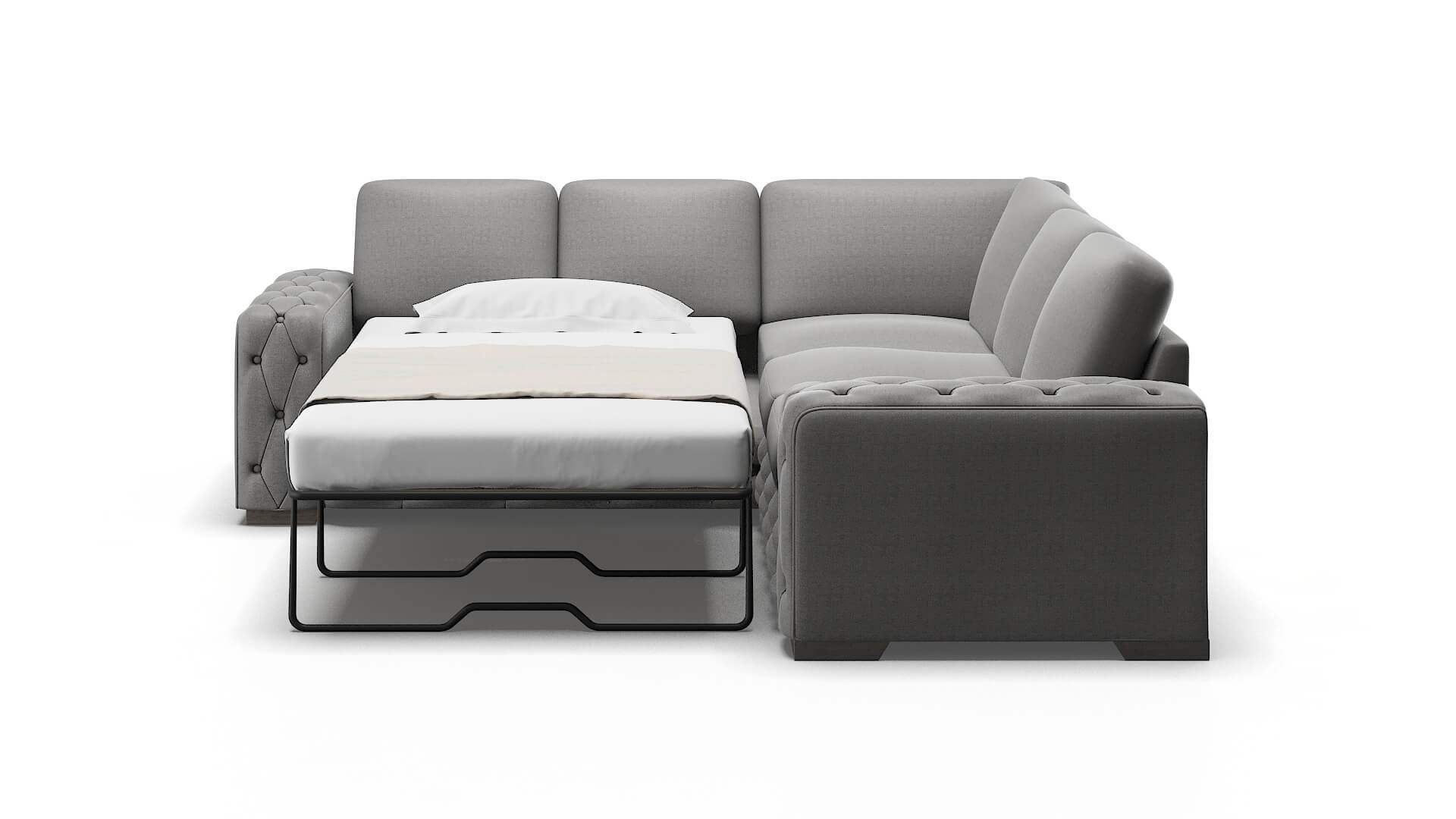 Windsor Catalina Steel Sectional Sleeper Espresso legs 1