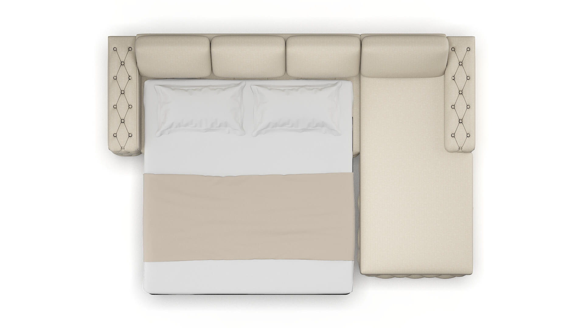 Windsor Catalina Wheat Panel Sleeper Espresso legs 3