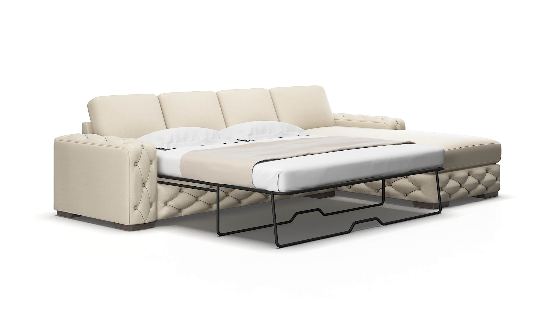 Windsor Chance sand Panel sleeper Espresso Legs  2