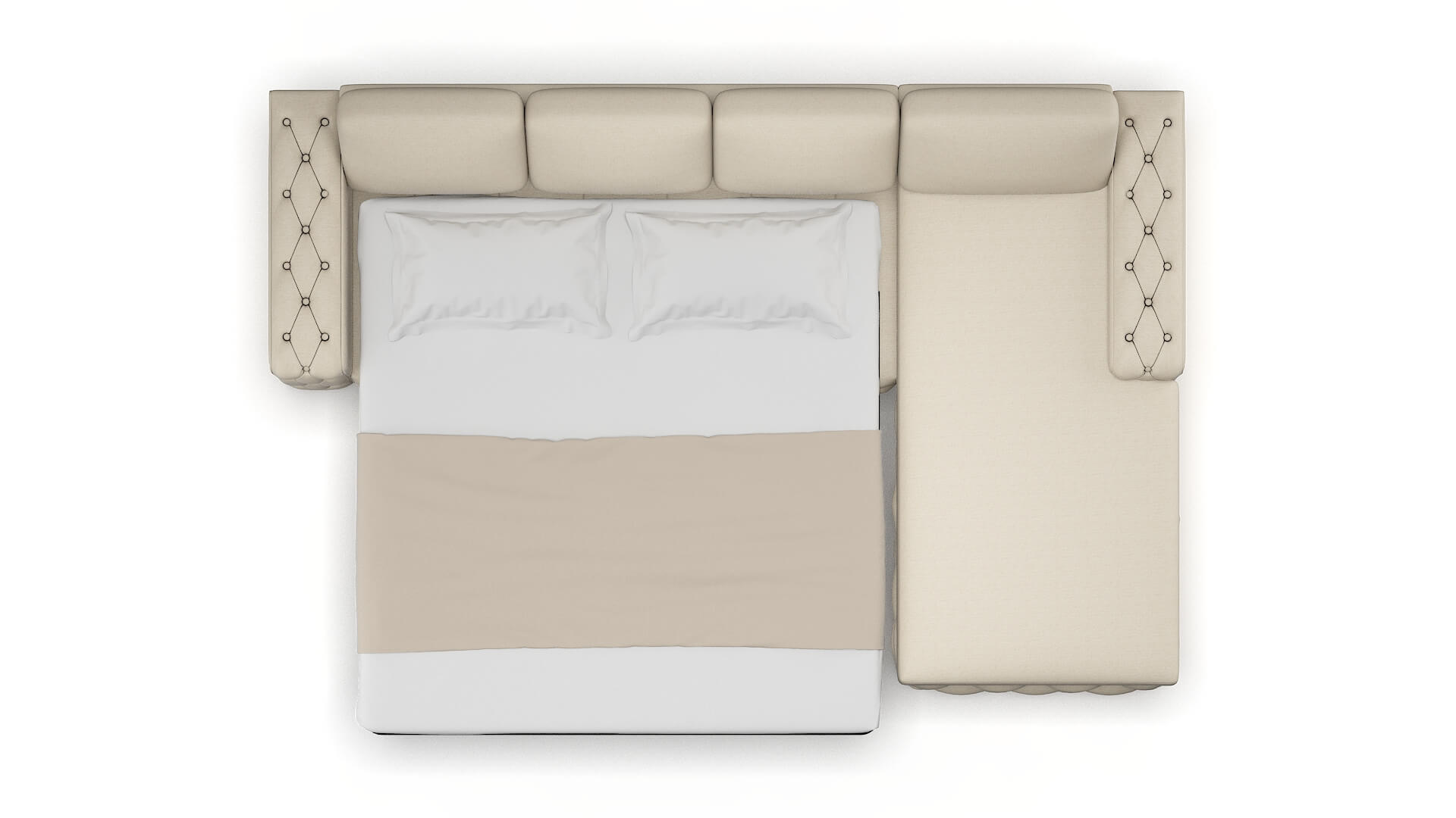 Windsor Chance Sand Panel Sleeper Espresso legs 3