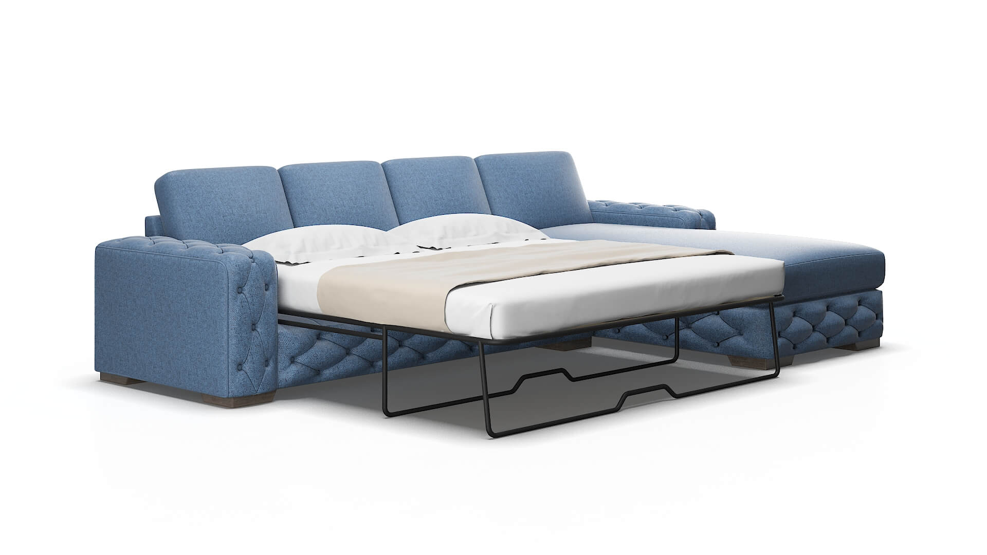 Windsor Clyde Deep_ocean Panel Sleeper Espresso legs 2