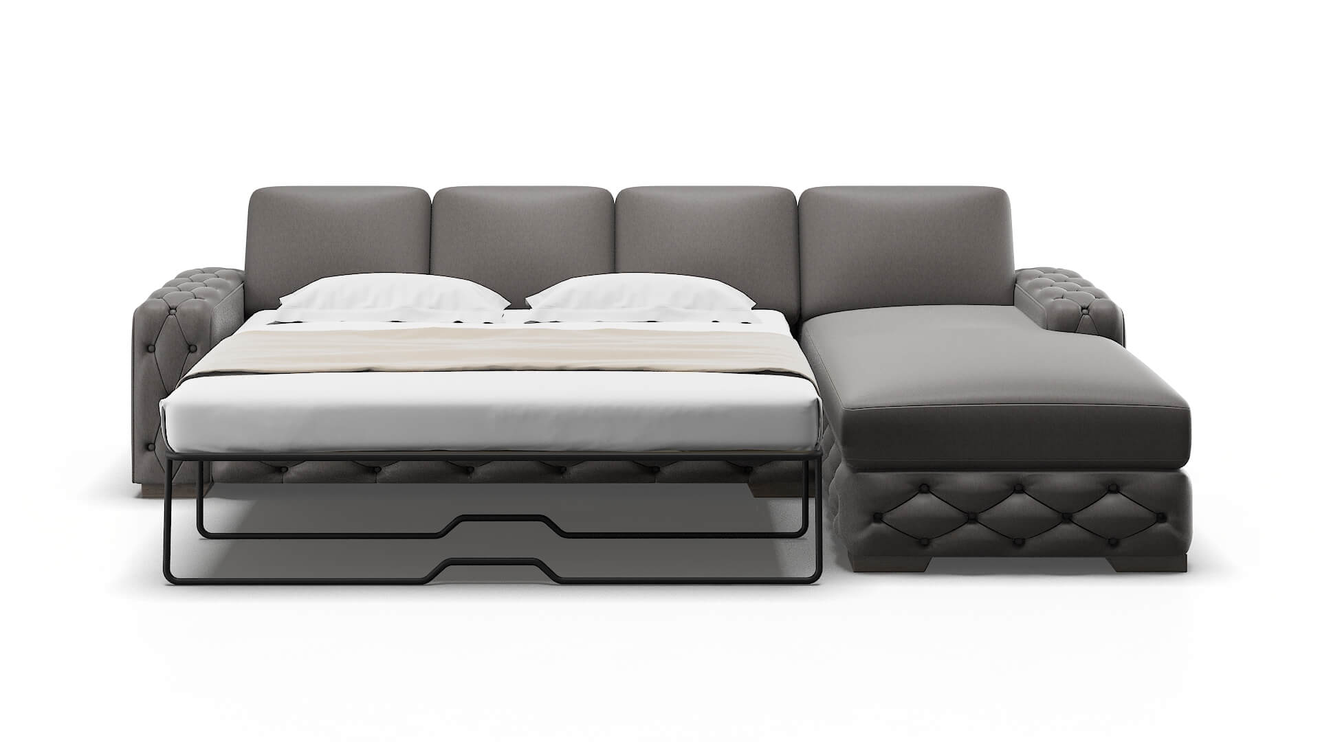 Windsor Cosmo Charcoal Panel Sleeper Espresso legs 1