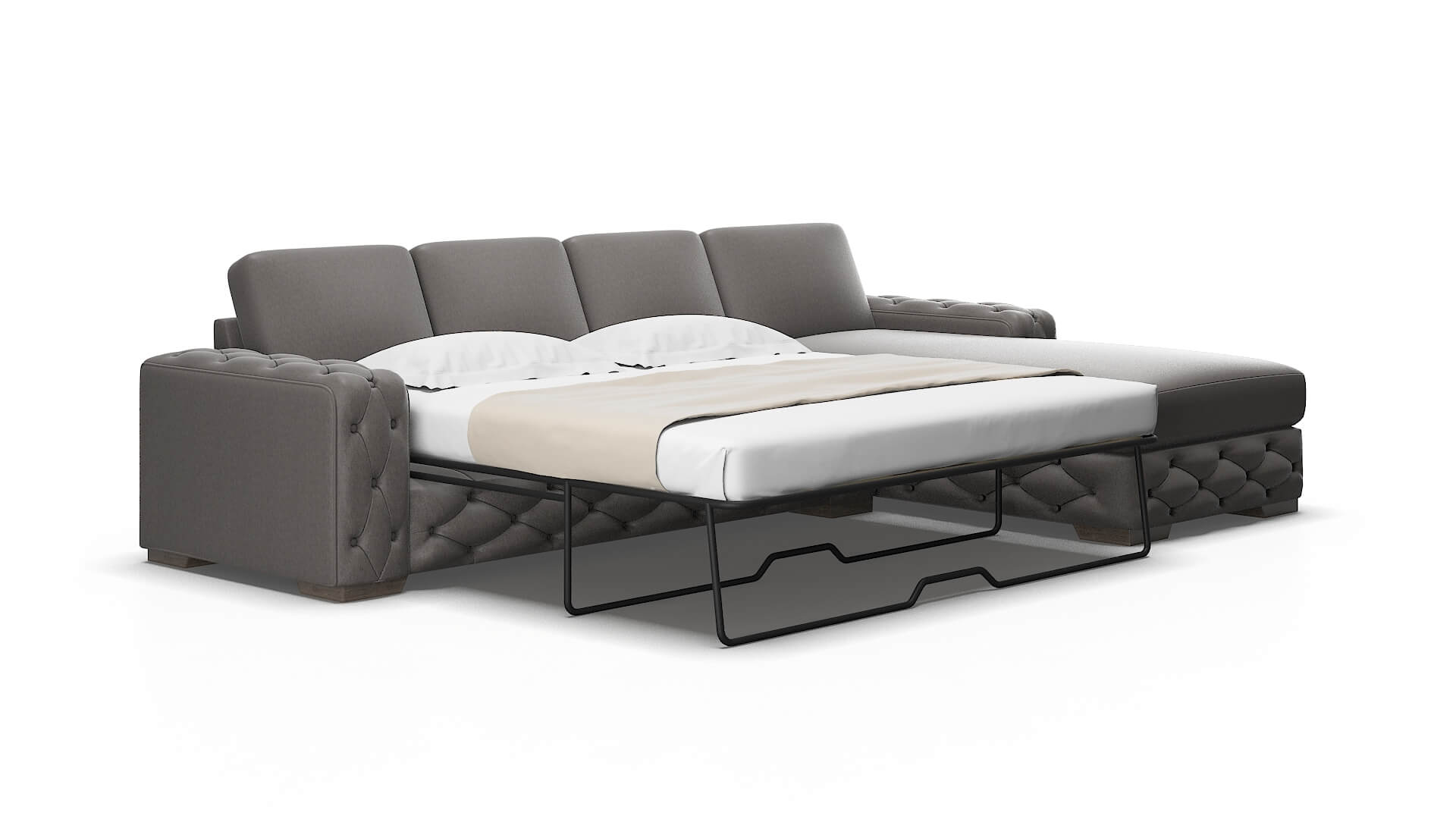 Windsor Cosmo charcoal Panel sleeper Espresso Legs  2