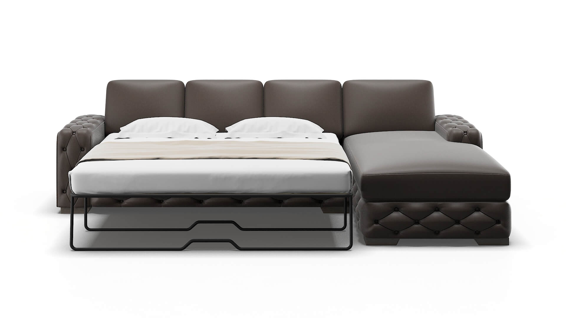 Windsor Cosmo Chocolate Panel Sleeper Espresso legs 1