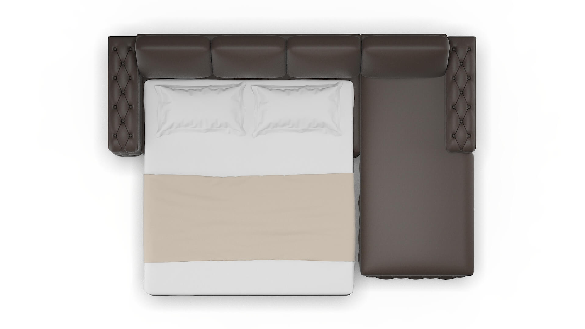 Windsor Cosmo Chocolate Panel Sleeper Espresso legs 3