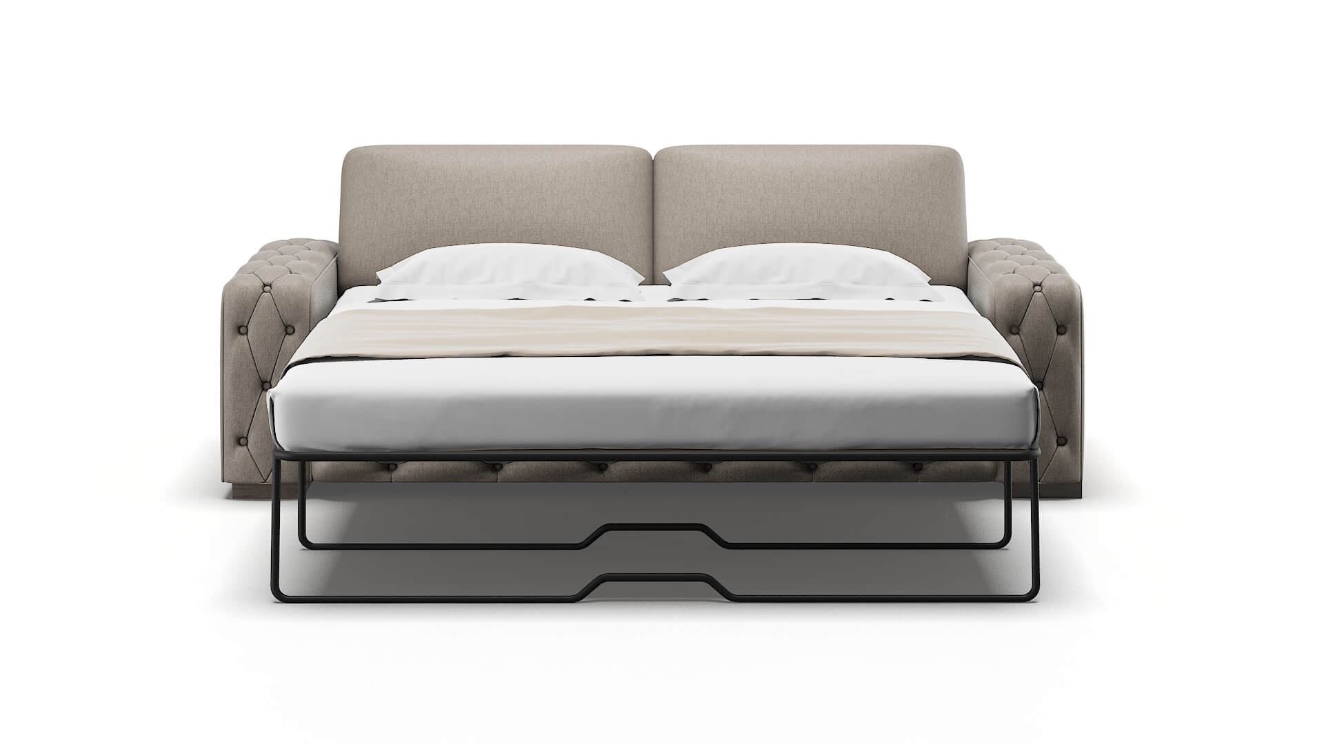 Windsor Cosmo Taupe Sofa Sleeper Espresso legs 1