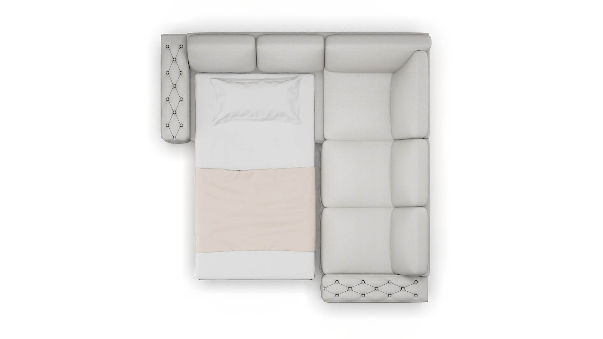 Windsor Curious Spa Sectional Sleeper Espresso legs 3