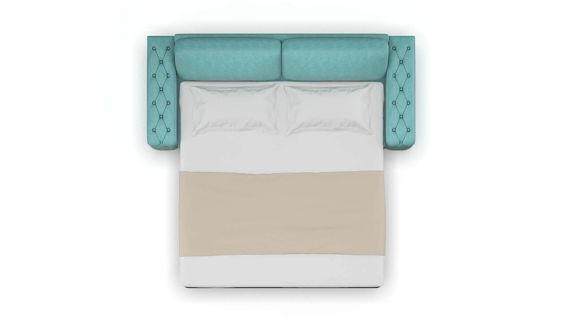 Windsor Curious Turquoise Sofa Sleeper Espresso legs 3