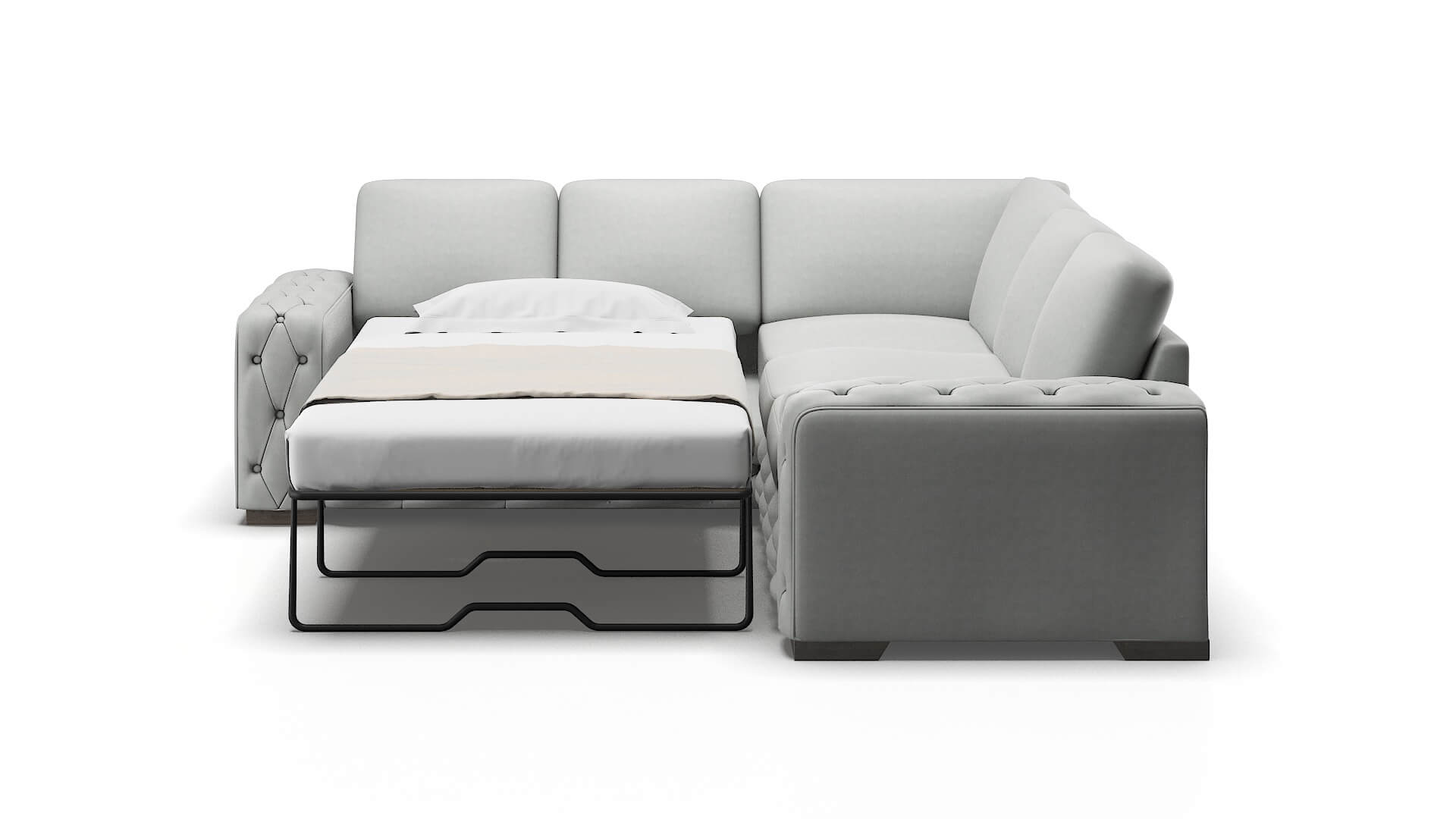 Windsor Dawson Platinum Sectional Sleeper Espresso legs 1