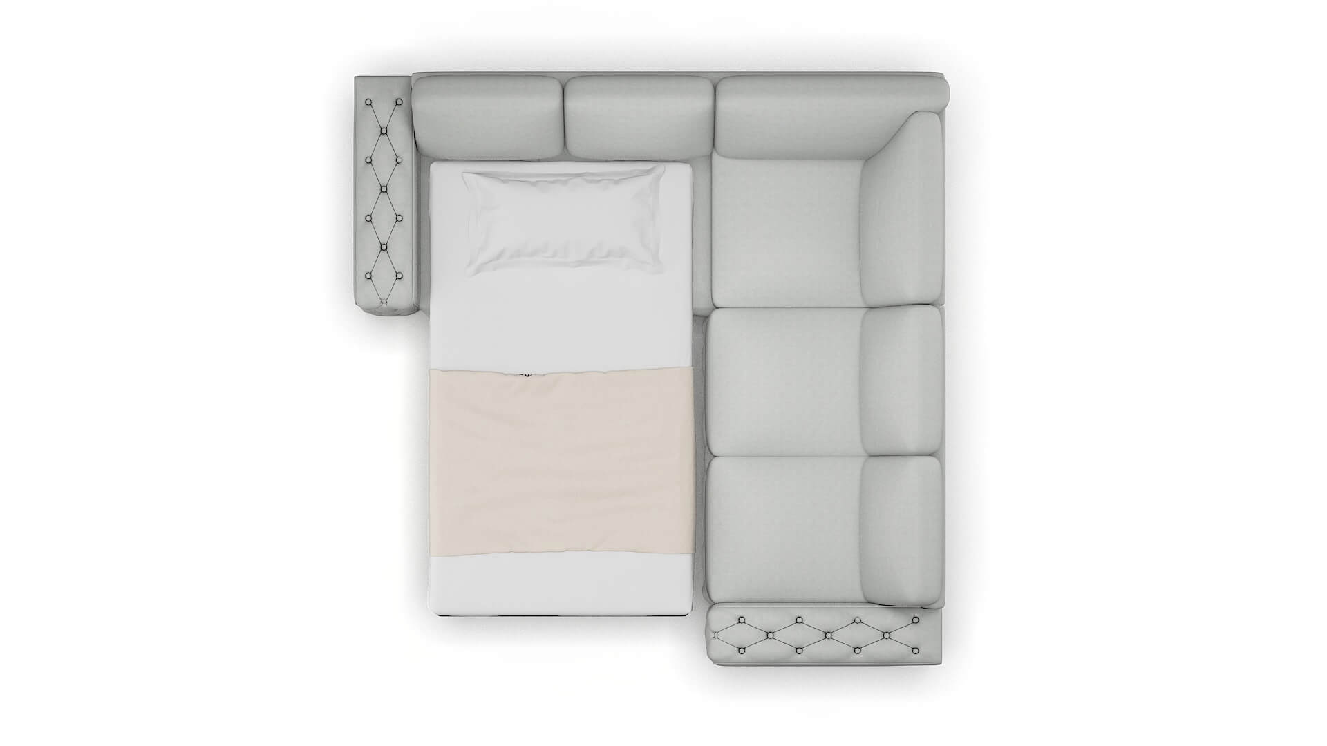 Windsor Dawson Platinum Sectional Sleeper Espresso legs 3