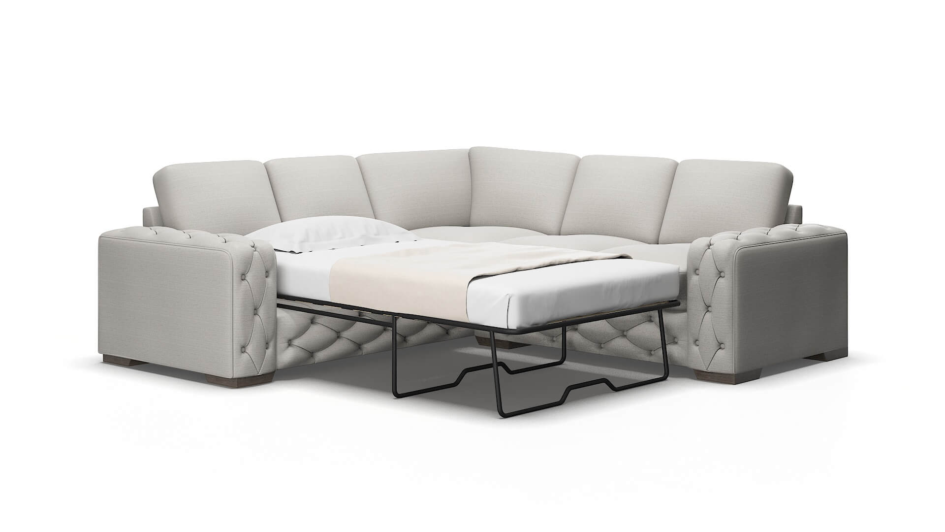 Windsor Derby grey Sectional sleeper Espresso Legs  2