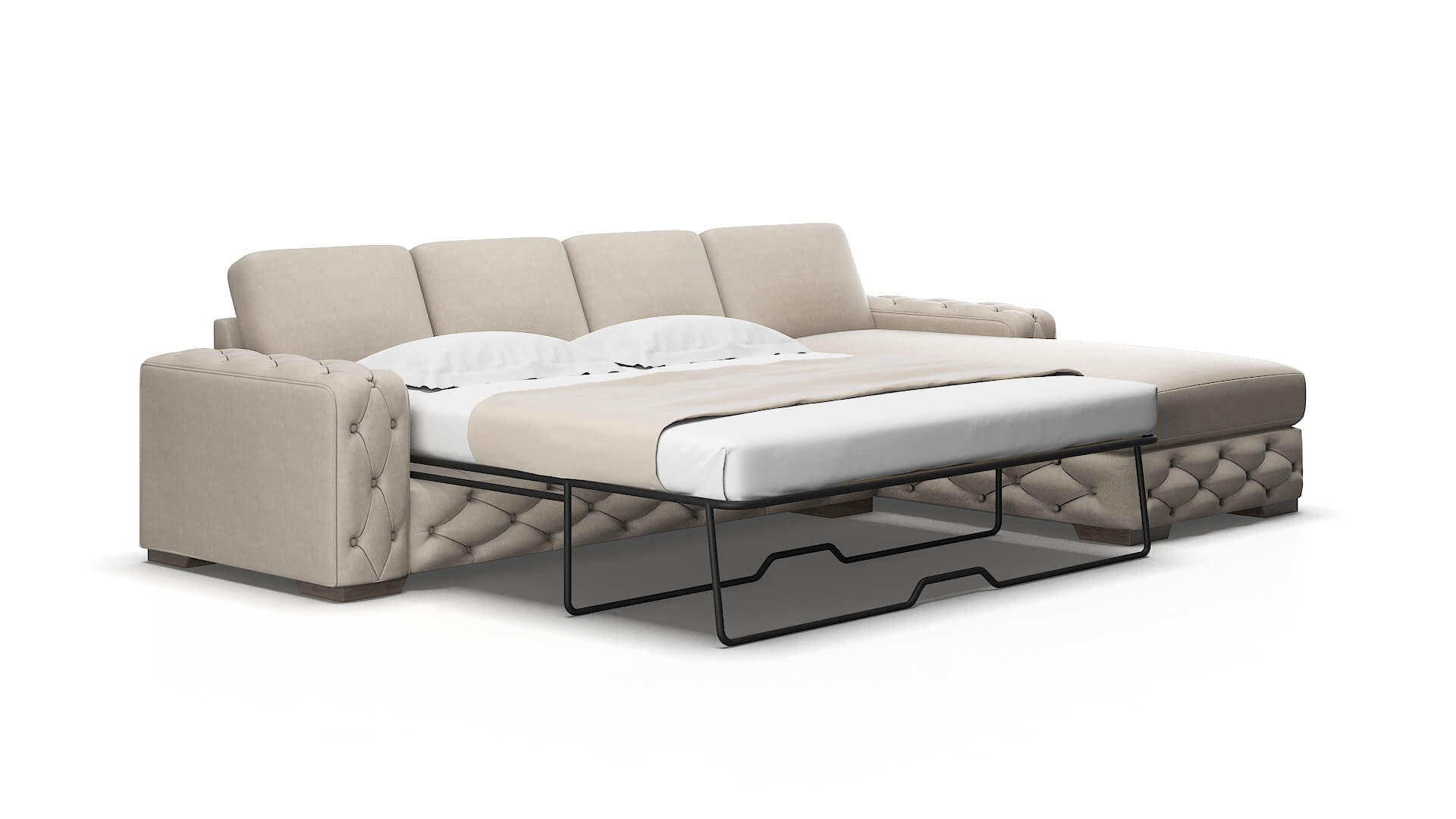 Windsor Derby Linen Panel Sleeper Espresso legs 2