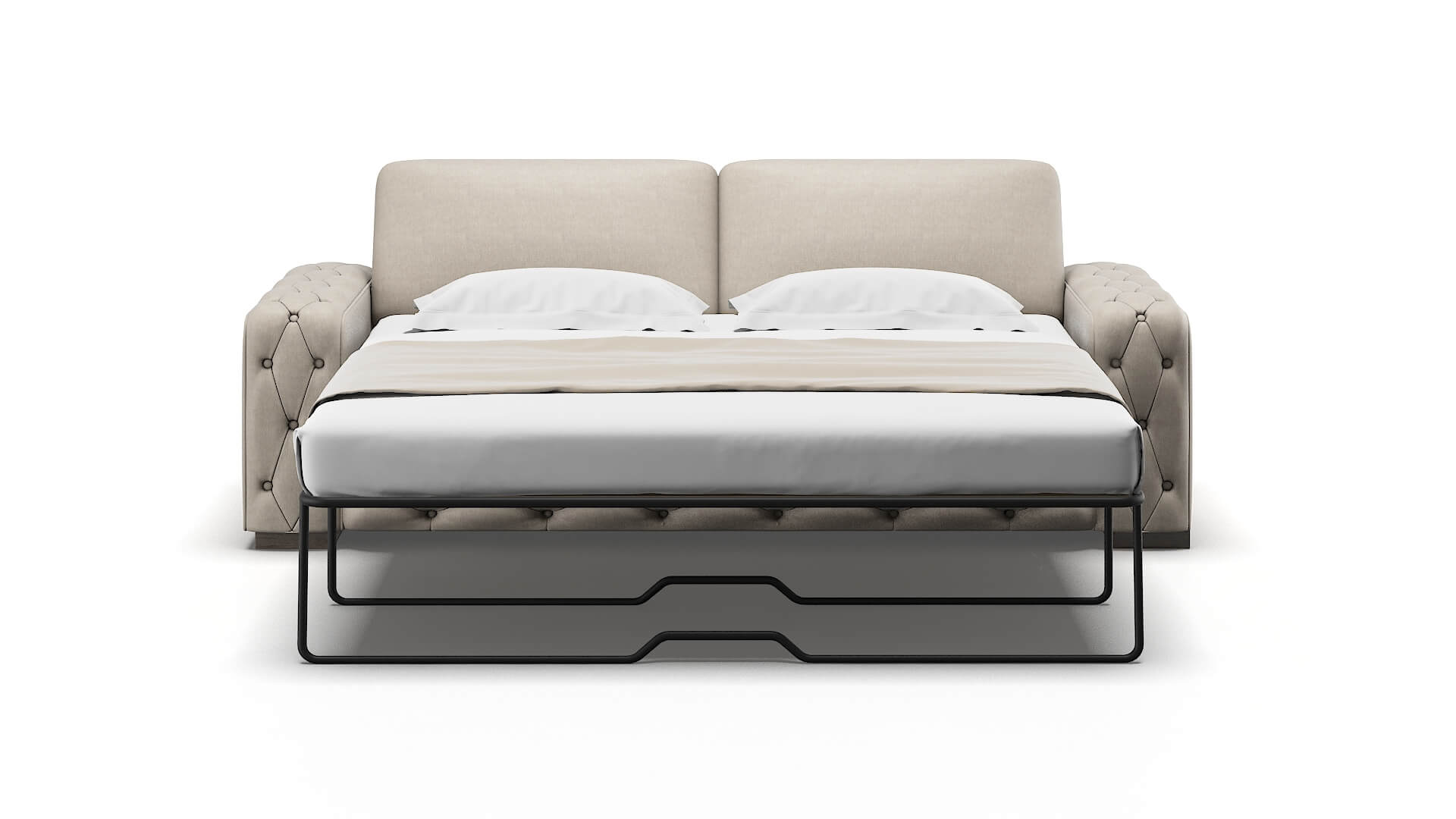 Windsor Derby Linen Sofa Sleeper Espresso legs 1