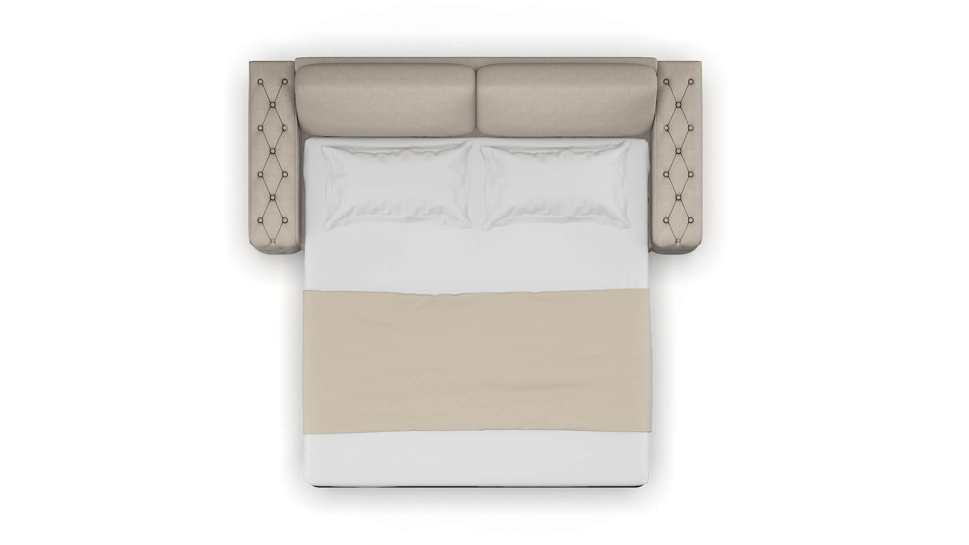 Windsor Derby Linen Sofa Sleeper Espresso legs 3