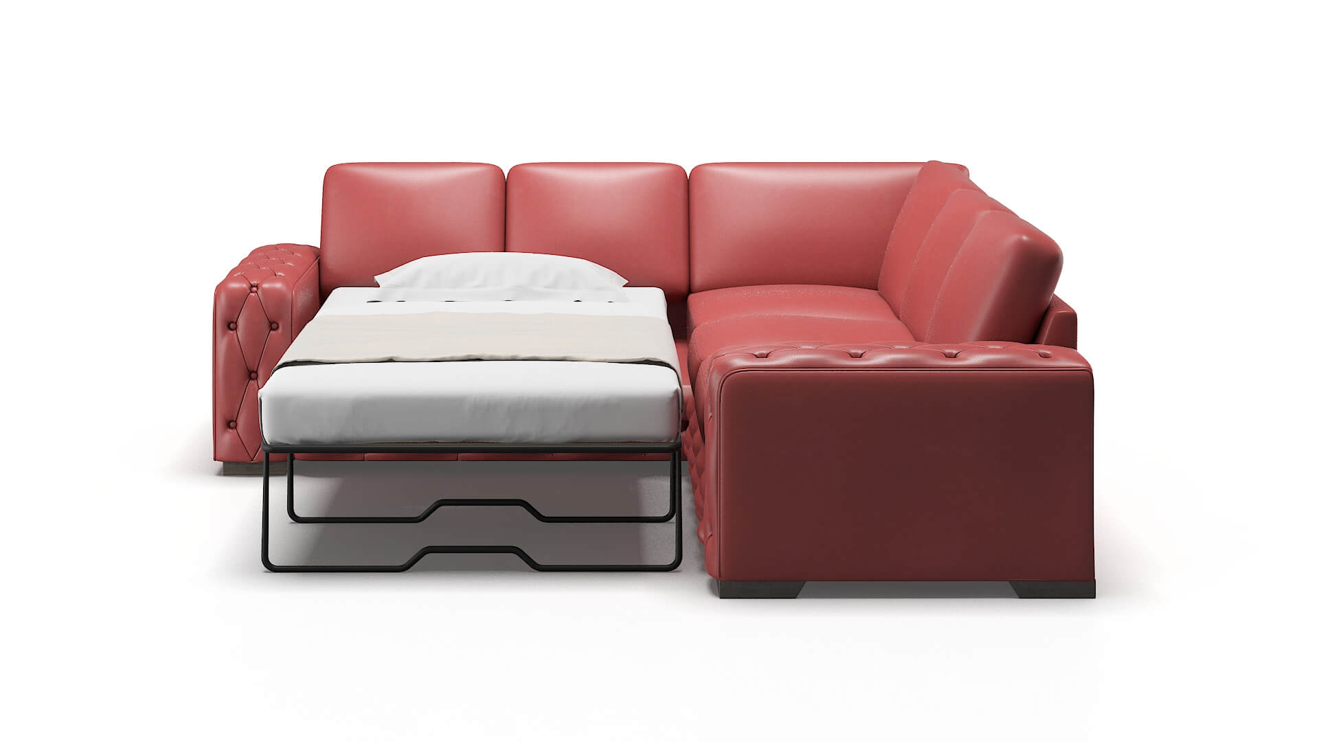 Windsor Dillion Cordovan Sectional Sleeper Espresso legs 1