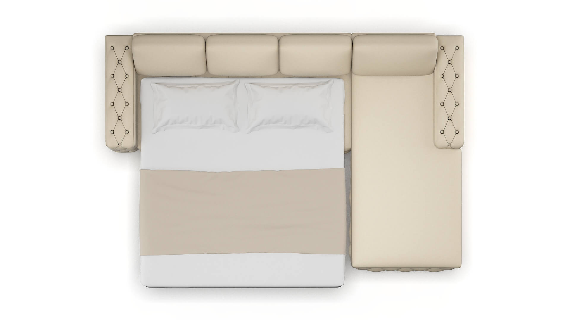 Windsor Dream_d Almond Panel Sleeper Espresso legs 3