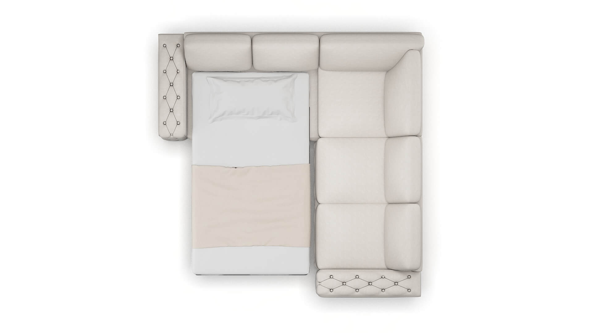 Windsor Dream_d Stone Sectional Sleeper Espresso legs 3