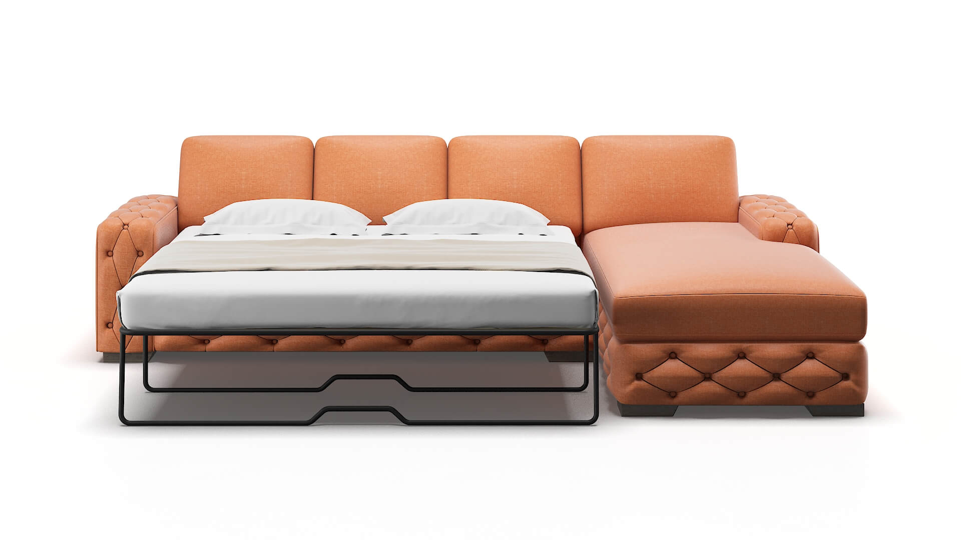 Windsor Hepburn Appricot Panel Sleeper Espresso legs 1