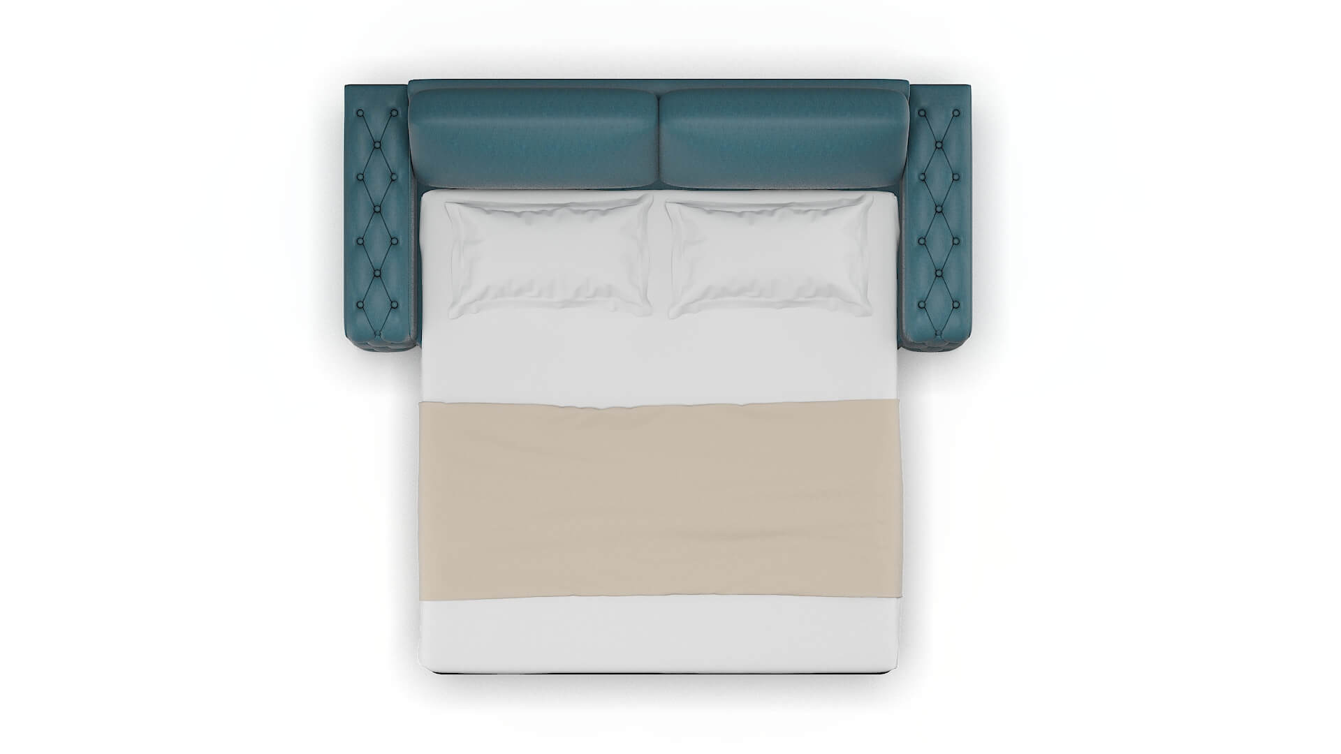 Windsor Hepburn Teal Sofa Sleeper Espresso legs 3