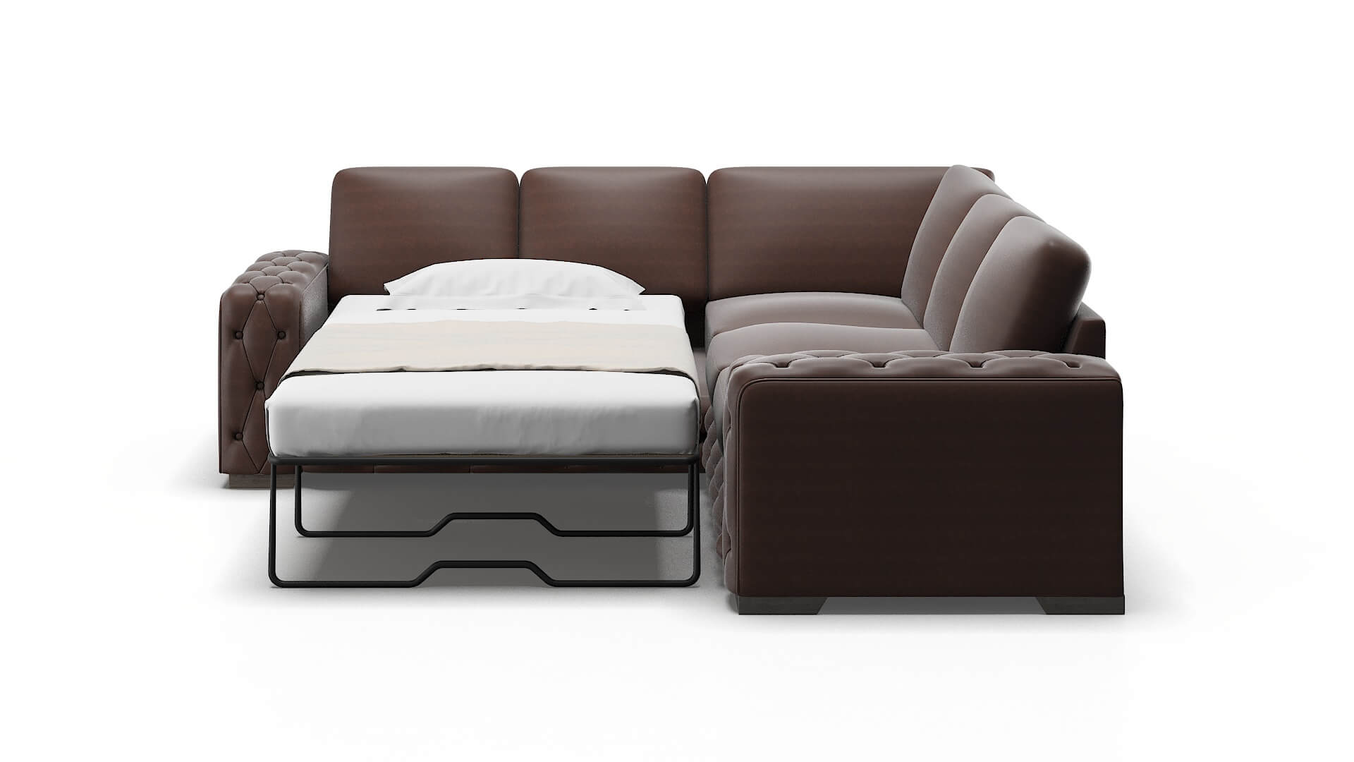 Windsor Insight Cafe Sectional Sleeper Espresso legs 1